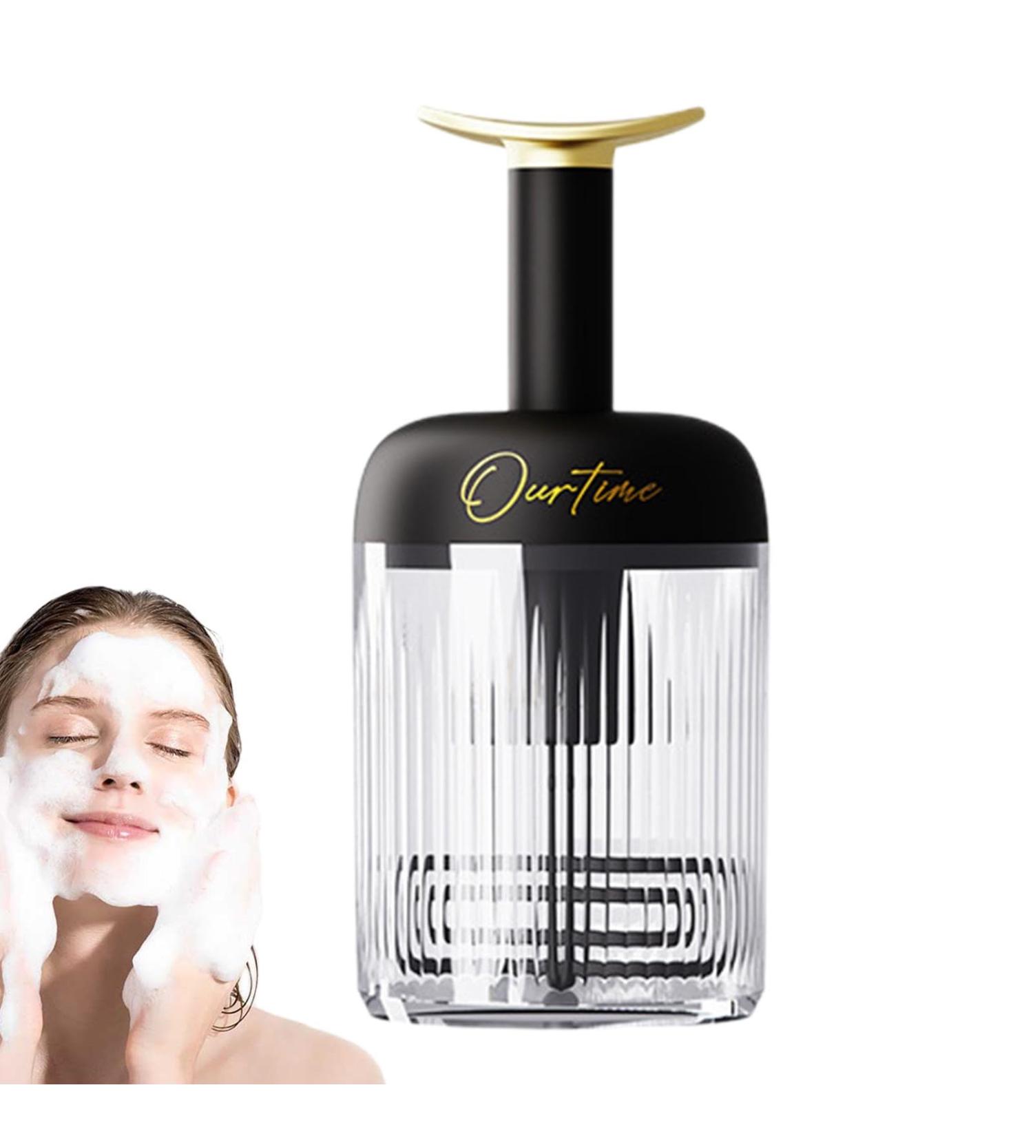 Rurunklee Foam Maker for Face Wash - Transparent Manual Facial Cleanser Foamer Type Rotating Foam Maker - Skincare Cleaner Tools for Deep Cleansing Detachable Facial Cleansing Tools Black - Buy Online on GoSupps.com
