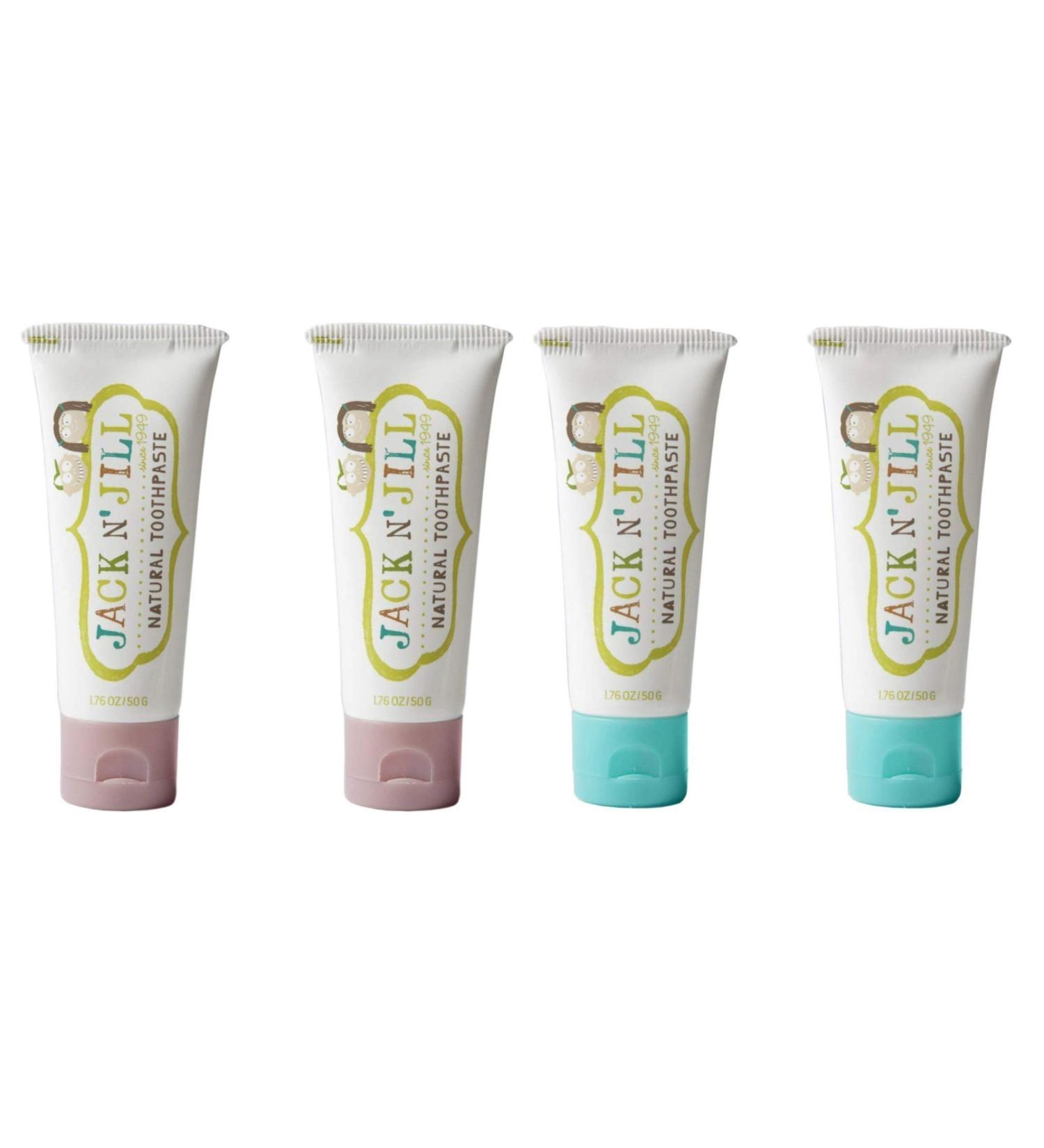 Jack N' Jill Natural Toothpaste Raspberry and Blueberry 50 ml 4 pieces