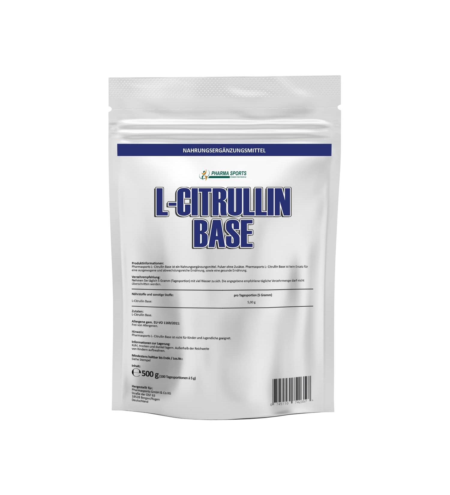 500g Pure Citrulline Base - 100% Vegan Powder for Enhanced Fitness | Boost Arginine & Blood Circulation - Buy Online on GoSupps.com