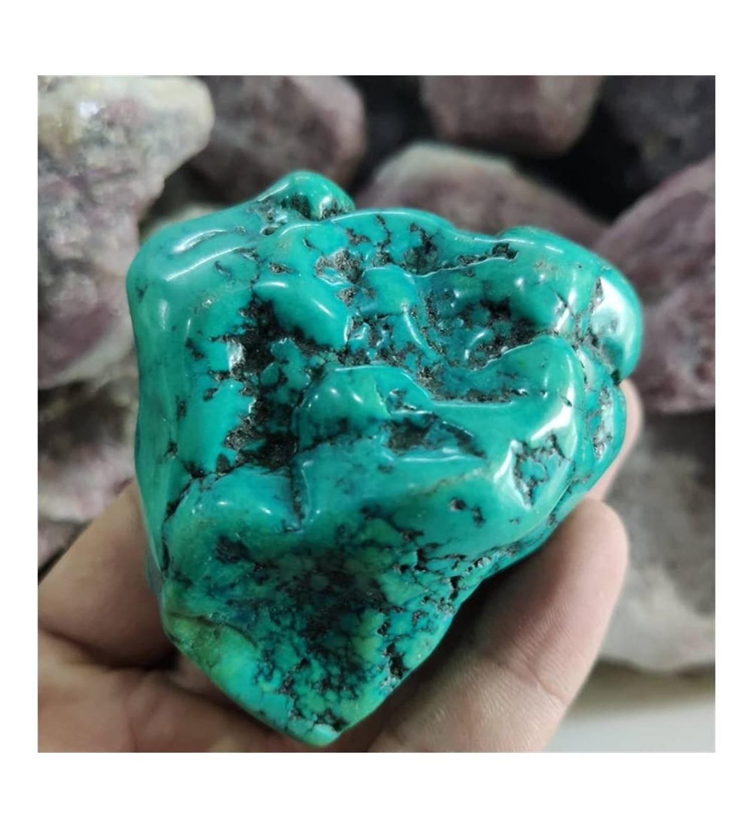 Stone 130-160g Natural Crystal Turquoise raw Stone Crystal specimens Balance Gemstone Decoration ERTEYIN - Buy Online on GoSupps.com