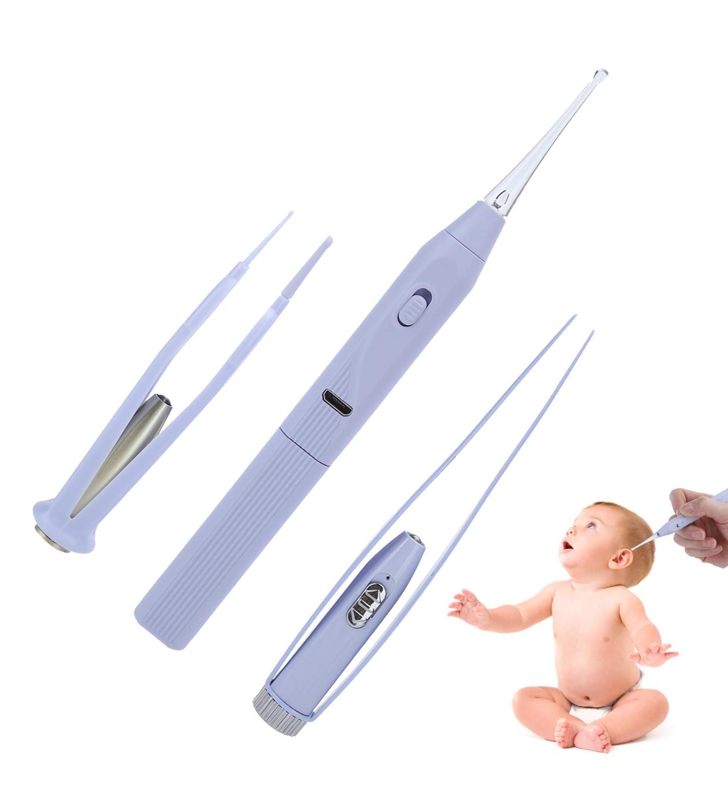 Smart LED Earpick Cleaner Tool for Babies and Kids - Taro Lila 3-Piece Ear Cleaning Set - Buy Online on GoSupps.com