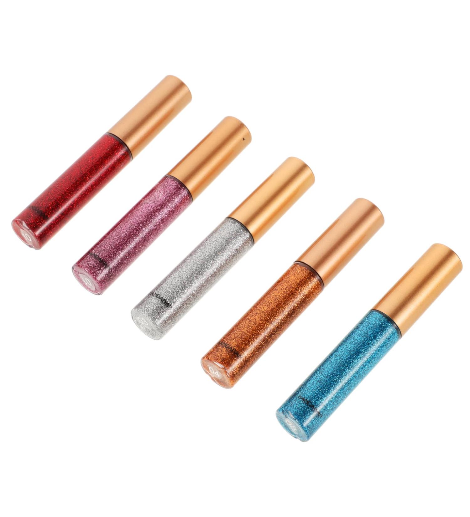 SOESFOUFU 5pcs Face Glitter Liquid Korean Eye Glitter Eye Shadow Pen Silver Glitter Eyeshadow - Buy Online on GoSupps.com
