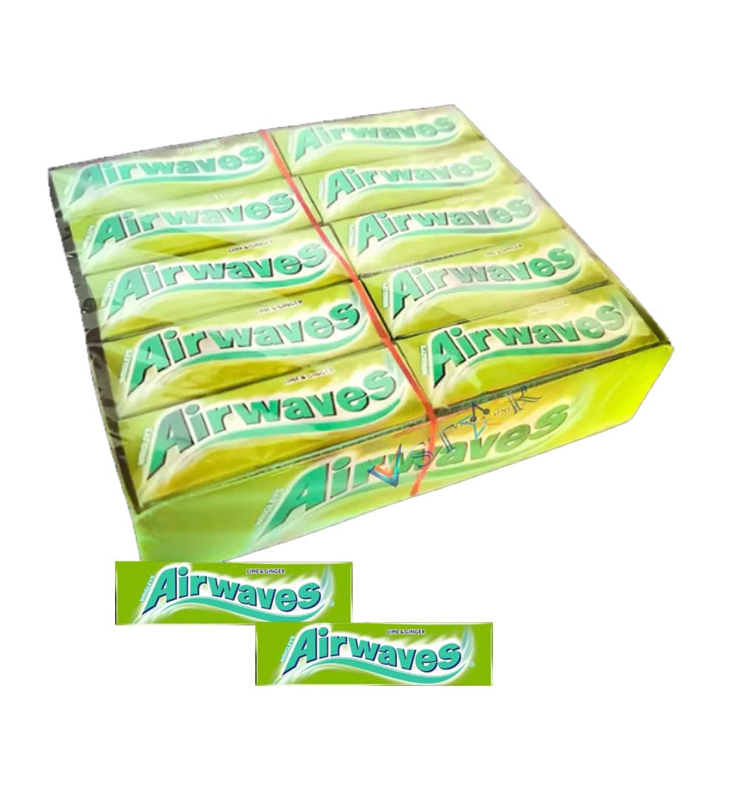 Wrigley s Airwaves Menthol Eukaliptus Lime & Ginger & Cool Cassis Chew gum -14g (Pack of 30 Lime & Ginger)