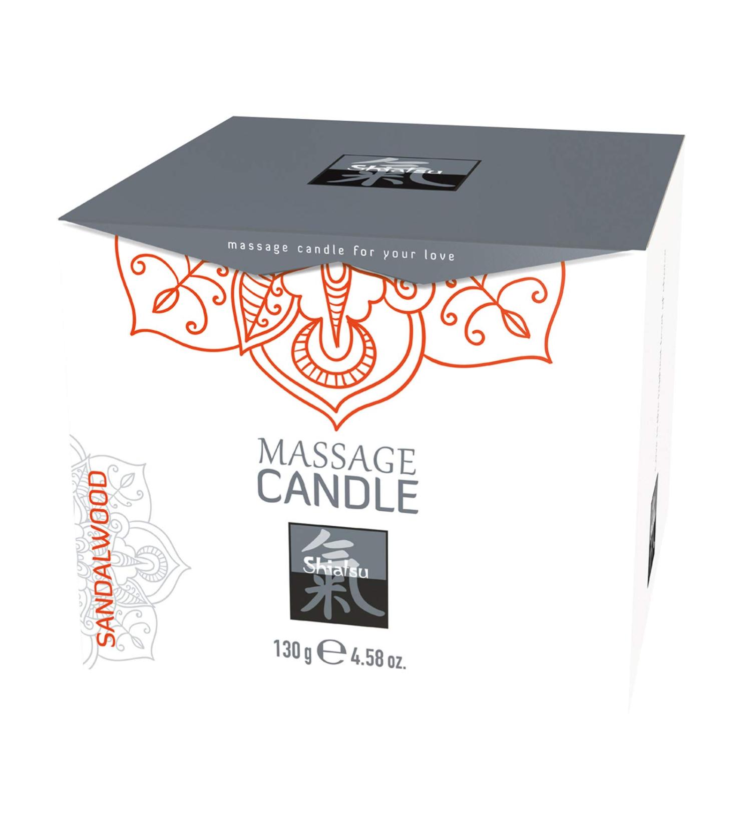 Massage candle with aroma sandalwood massage 130 g scented candle for couples made of wax couple massages sandalwood