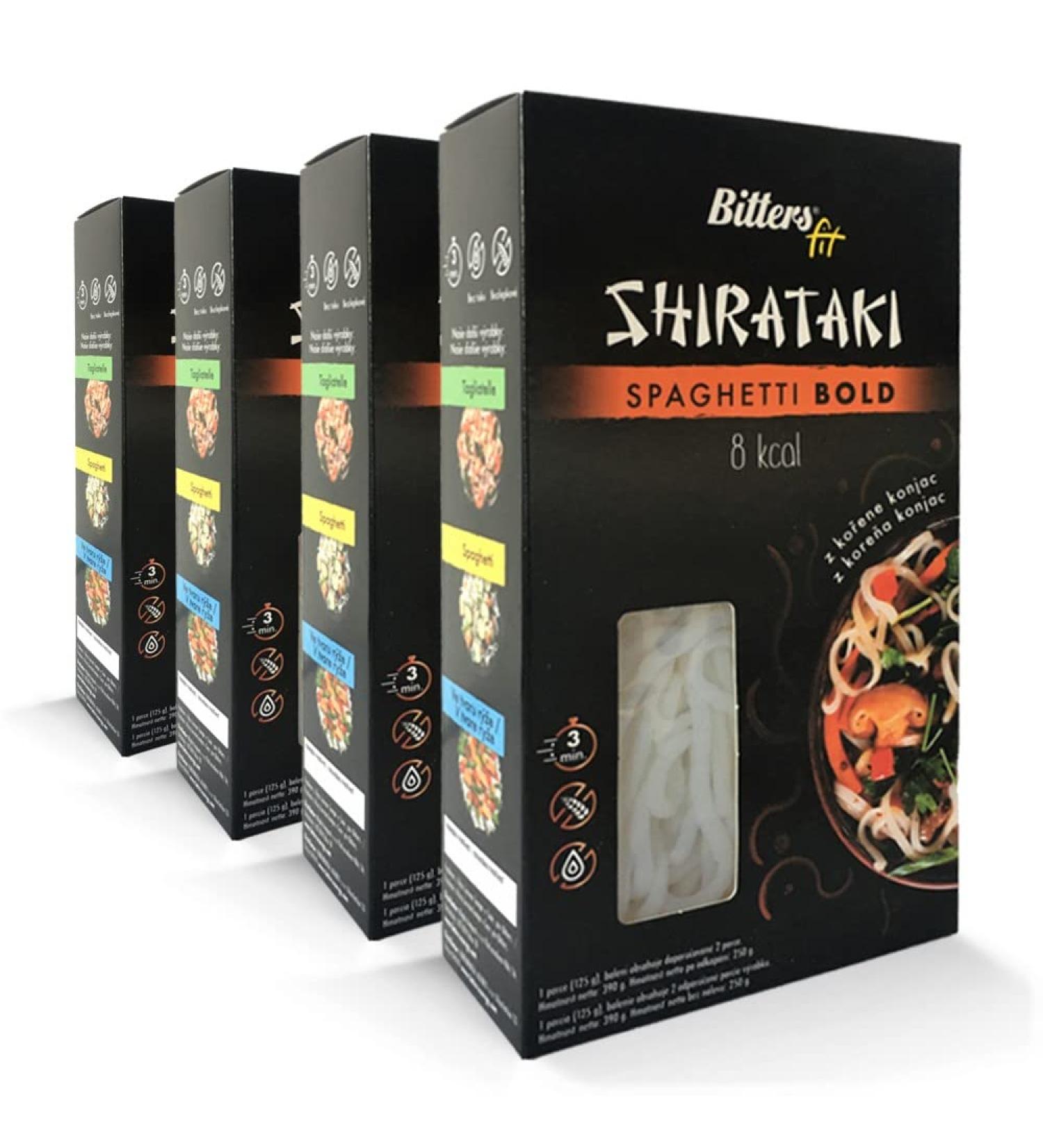 Buy Bitters Shirataki Konjac Noodles - Asian Spaghetti (4x390g) | Low-Calorie Gluten-Free - Buy Online on GoSupps.com