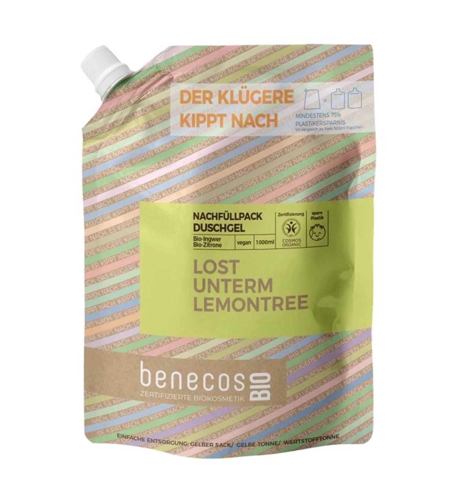 Benecos Shower Gel Refill Ginger Lemon 1 L
