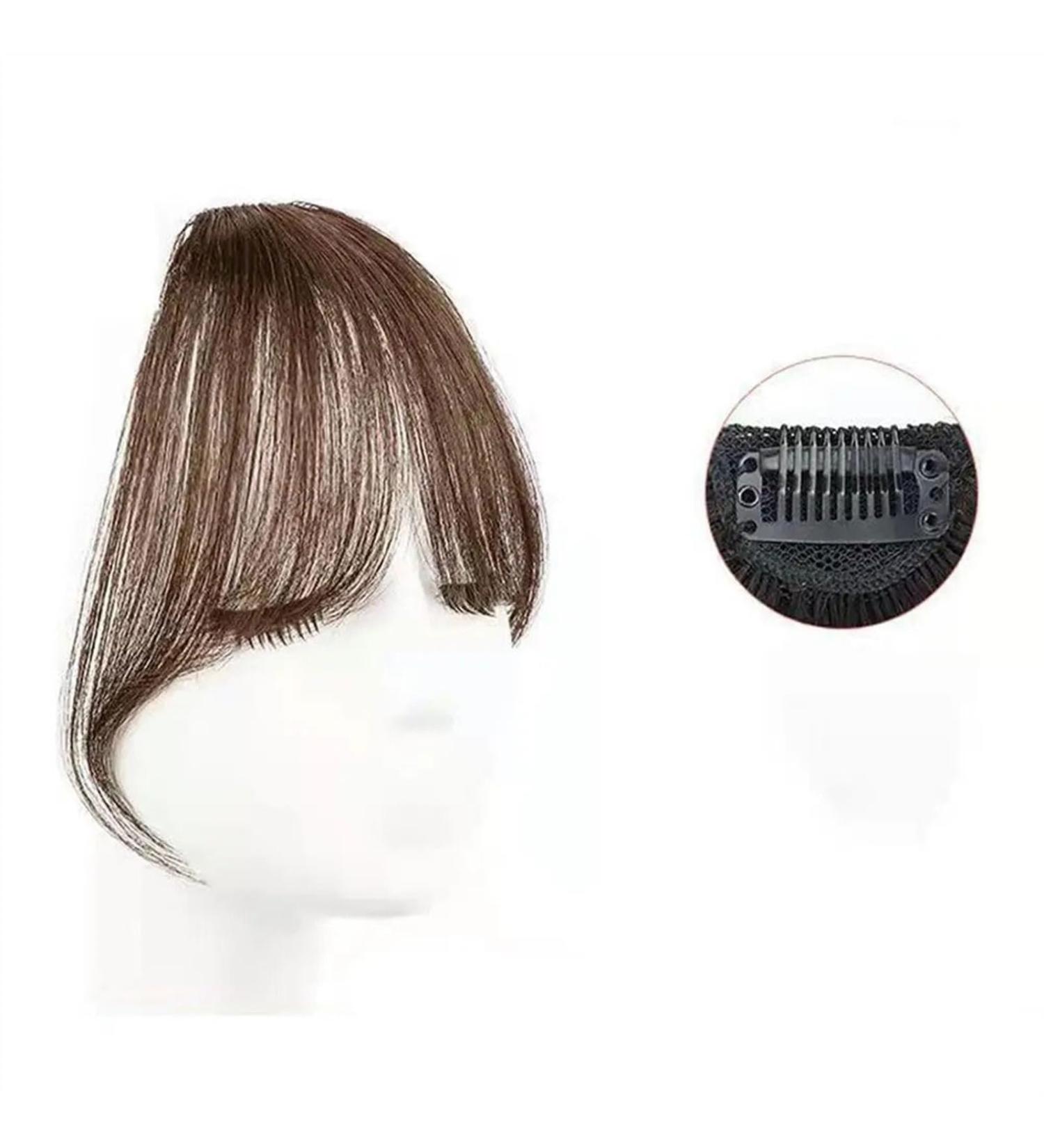 Bangs Hair Clip Air Bangs Wig For Women With Natural Front Forehead Invisible Hair Patch Round Face French Bangs Fake Bangs Bangs Clip in Hair(Color:Light Brown) - Buy Online on GoSupps.com