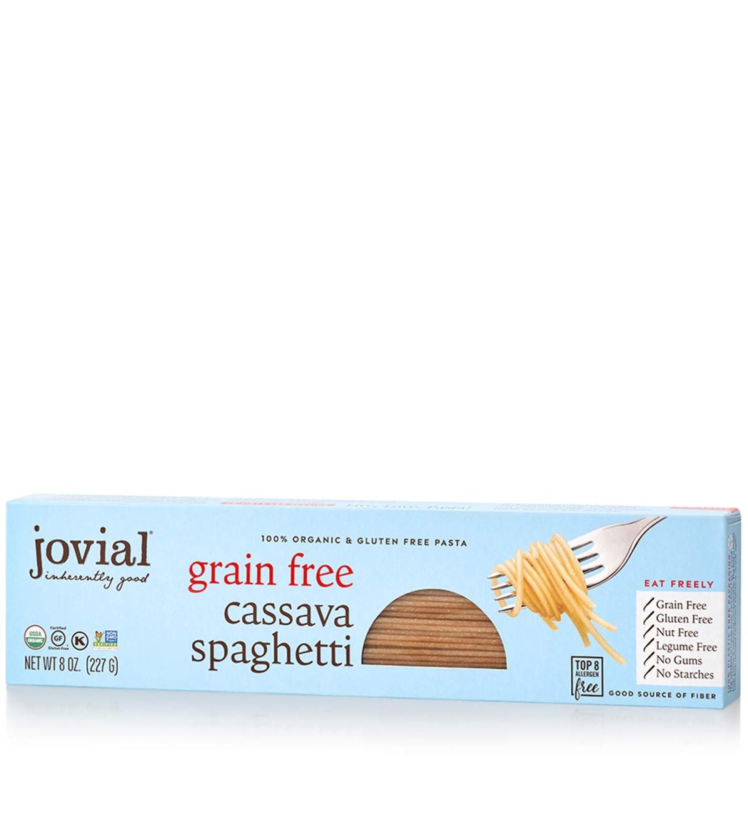 Jovial Grain-Free Cassava Spaghetti - Paleo & Certified Gluten-Free Pasta - 100% Organic, Non-GMO, High-Fiber - USDA Certified - 8 oz (3 pack) - Buy Online on GoSupps.com