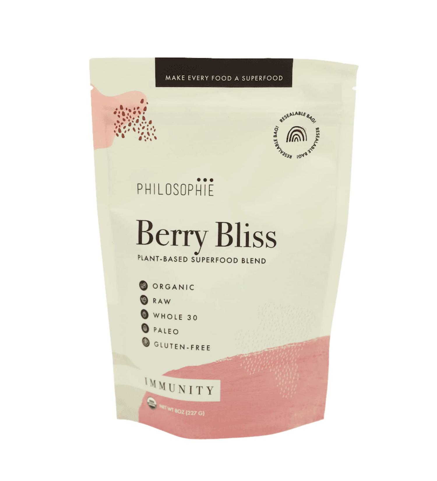 Philosophie Berry Bliss Organic Vegan Superfood Powder 8 oz | Low Carb, Gluten & Caffeine Free | USDA Certified - Buy Online on GoSupps.com