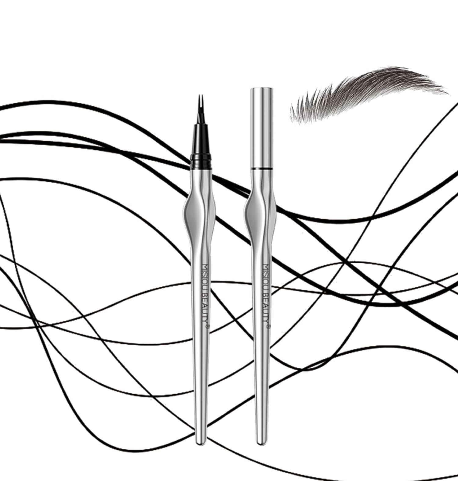 LXZJJM Ultra-Fine 3D Waterproof Microblading Eyebrow Pen Eyebrow Pencil For Natural-Looking Brows Long-Lasting and Smudge-Proof (01# BLACK) - Buy Online on GoSupps.com