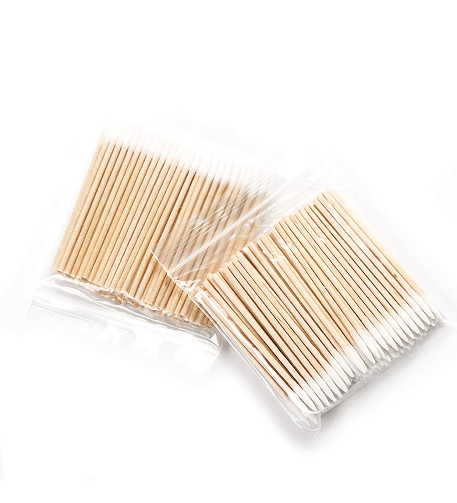 TOSSPER 100 Cotton Swabs - Eco-Friendly Wooden Stick Cleaning Swabs for Home & Travel - Buy Online on GoSupps.com