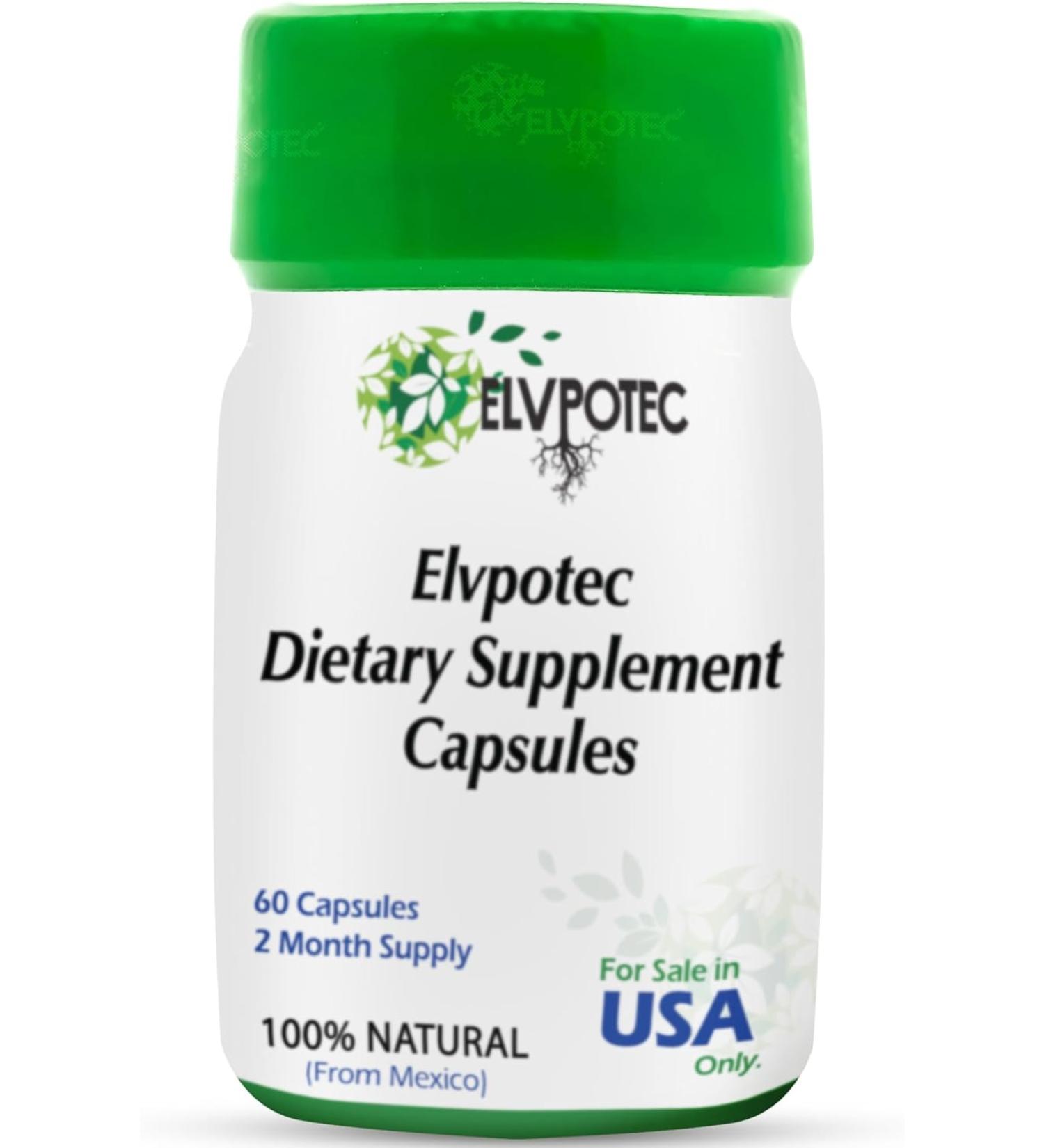 ELVPOTEC Mexican Original 100% Natural Ingredients for Your Body Gut and Colon Support 60 Capsules - Buy Online on GoSupps.com