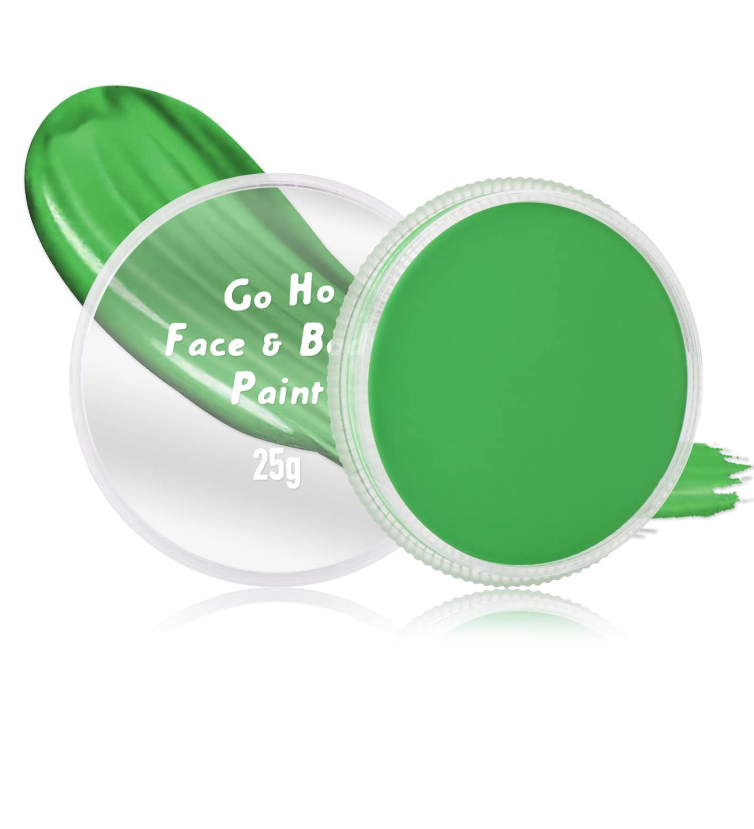 Go Ho Amazon Green Face and Body Paint Makeup 25g - Professional Water-based Creamy to Gel Formula for Adults, Children, Cosplay, SFX, Costumes, Festivals, Halloween - Buy Online on GoSupps.com