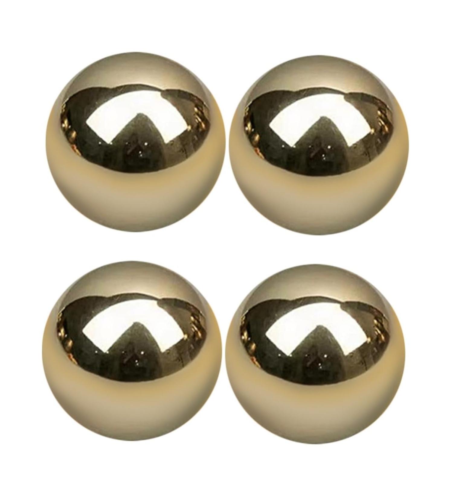 Clispeed 4-Piece Brass Massage Ball Set | Gymnastics Hand & Foot Exercise | Relaxing Massage Balls for Stress Relief - Buy Online on GoSupps.com