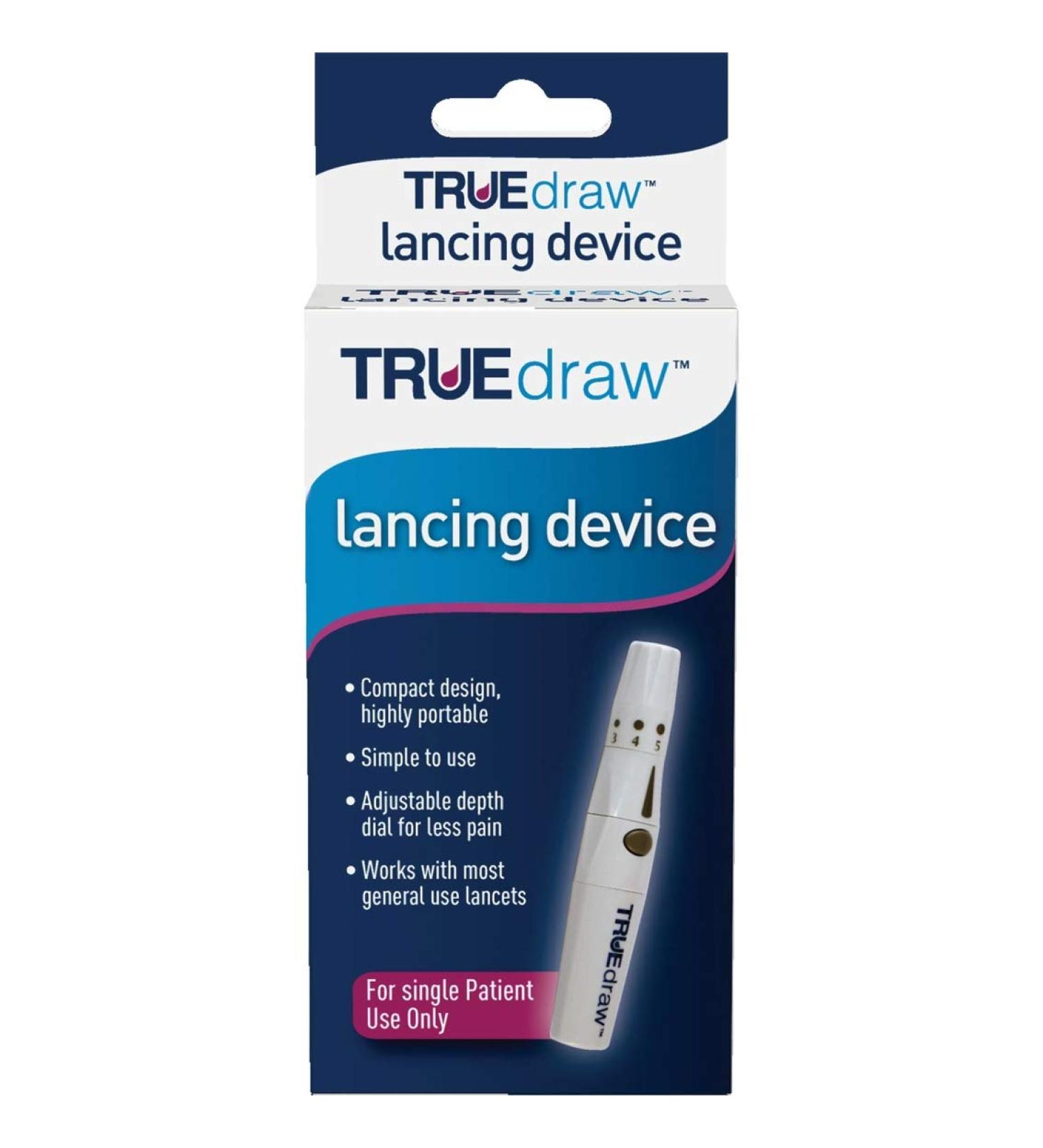 TRUEdraw Lancing Device NIM2H01-81 - Easy and Accurate Blood Glucose Testing Tool - Buy Online on GoSupps.com