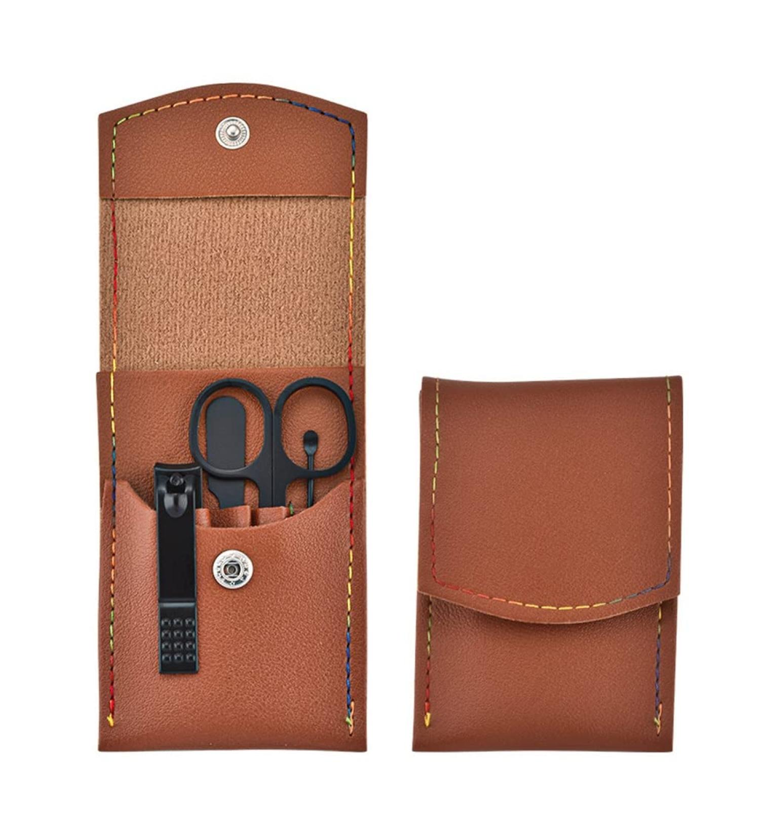 Nail Clippers Kit Portable Nail Set Stainless Steel Snap Button Folding 4-Piece Nail Art Manicure Tool Gift Suitable for Indoor and Outdoor Travel Travel Nail Clippers (Color : E) - Buy Online on GoSupps.com