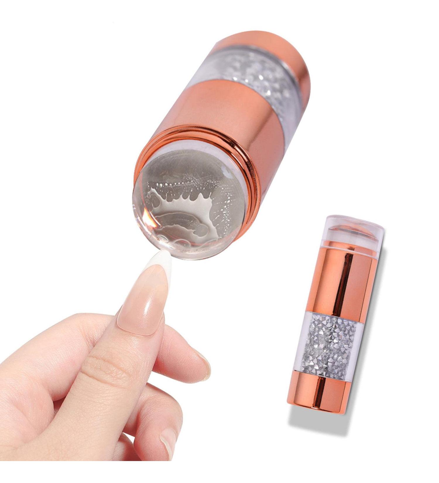 M/E Double Head Nail Stamp Set | Manicure Tools with Scrapers & Diamond Transfer | DIY Nail Art Essentials - Buy Online on GoSupps.com