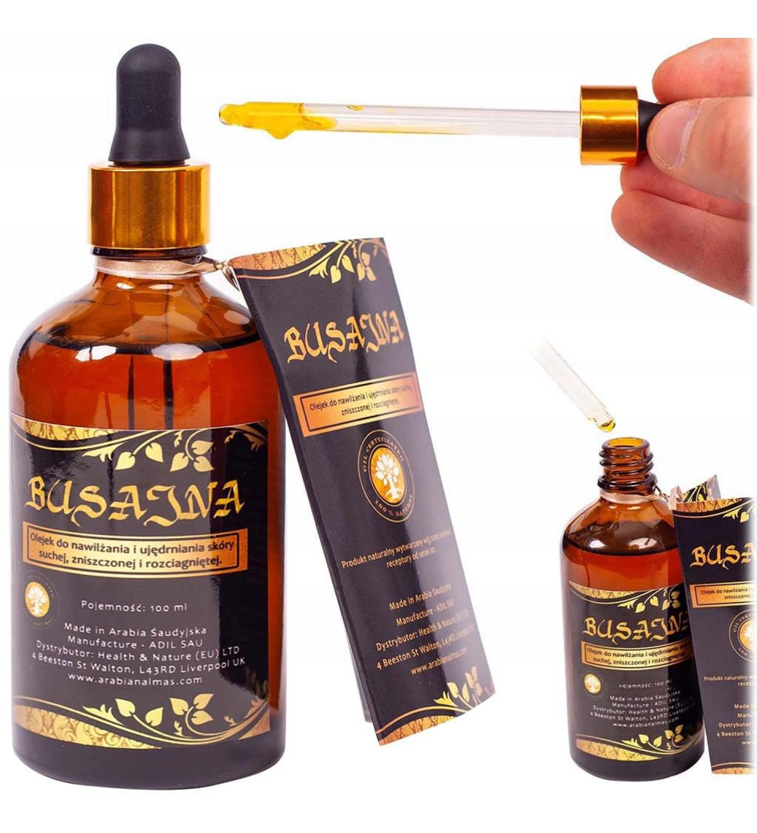 BUSAJNA OIL - for moisturizing and firming dry damaged and tight skin 100 ml  - Buy Online on GoSupps.com