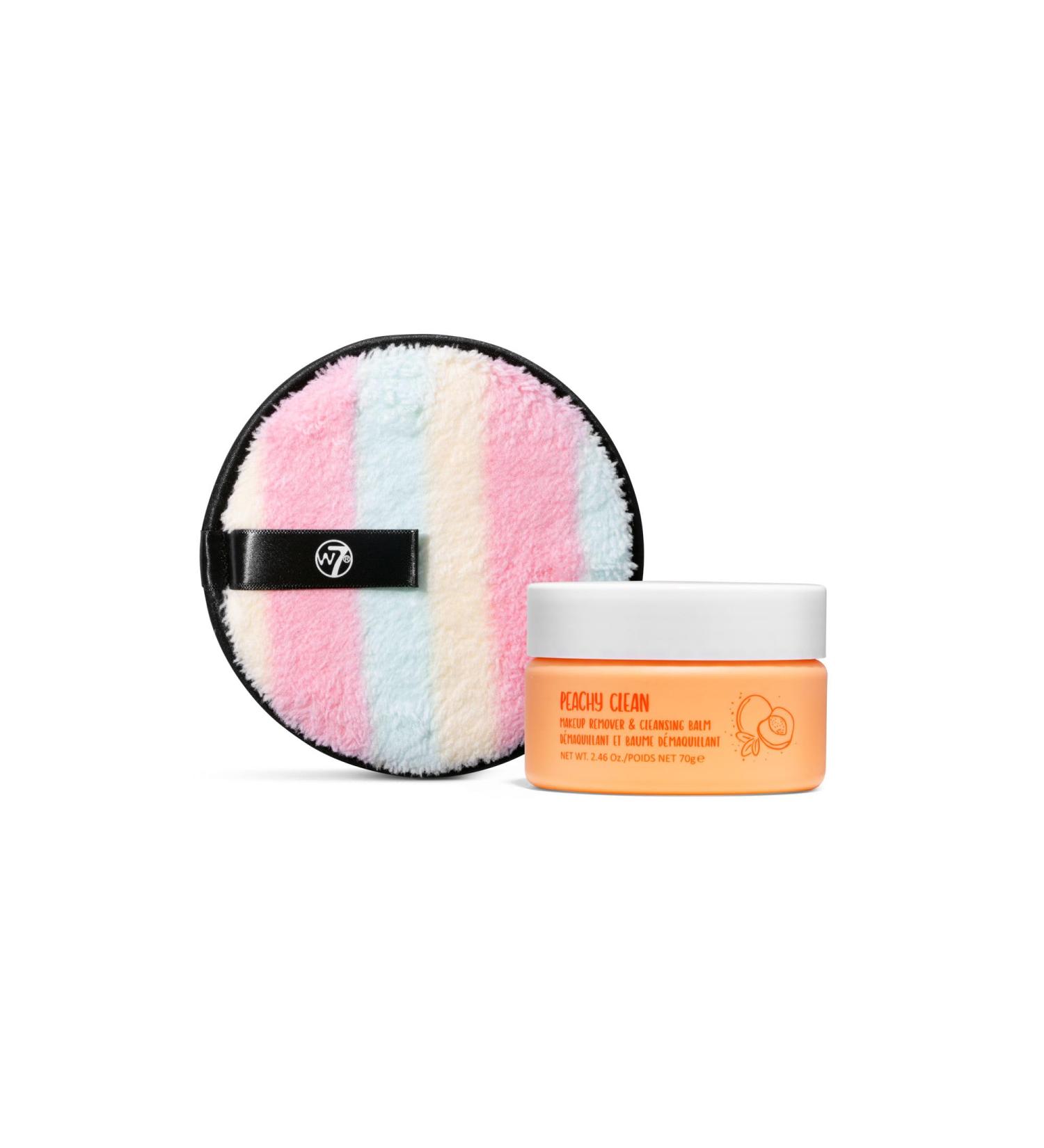W7 Peachy Clean Makeup Cleansing Balm Duo - Gentle Makeup Remover Cookie Discs | Pack of 2 for All Skin Types - Buy Internationally - Buy Online on GoSupps.com