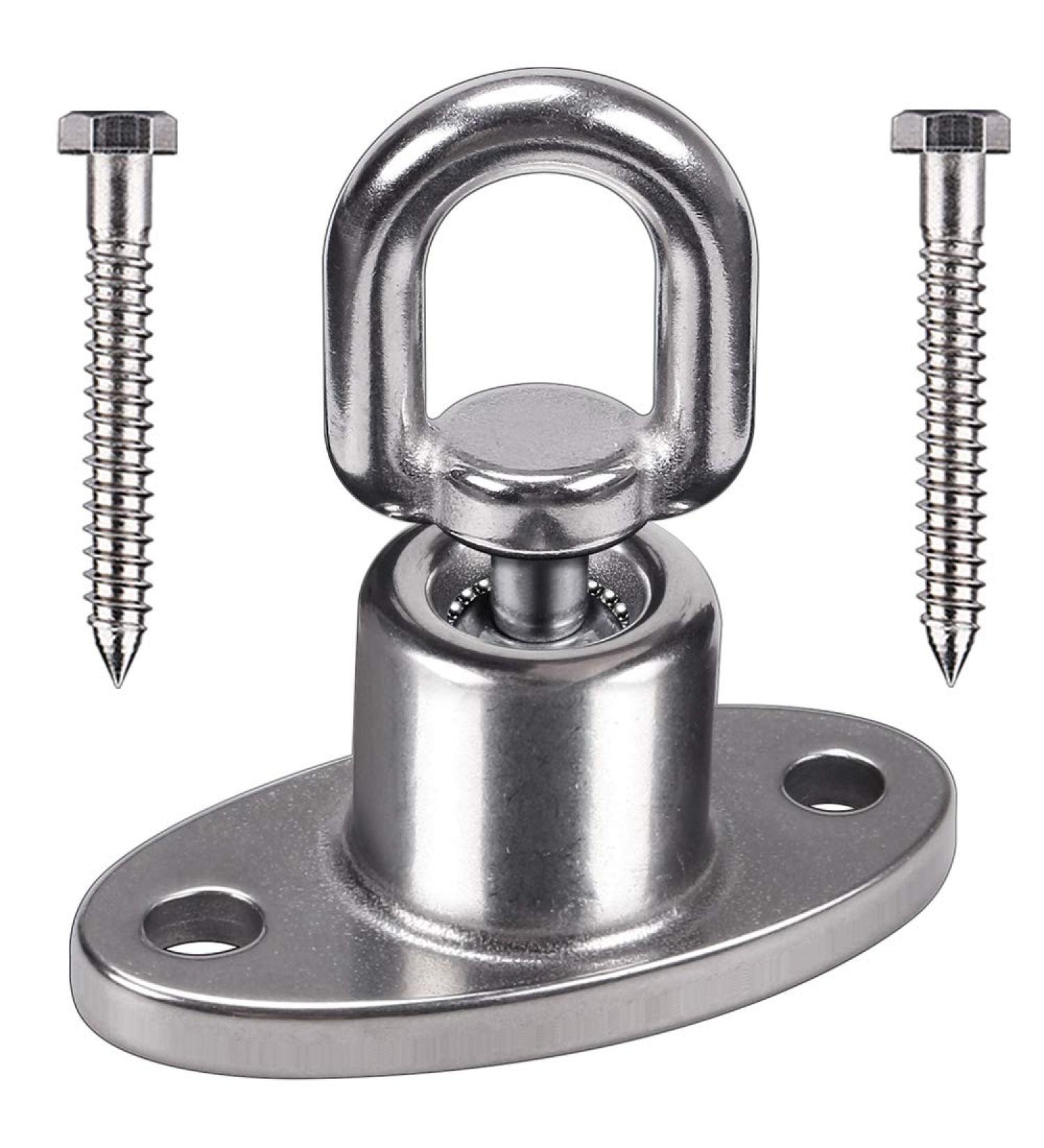 SELEWARE Silent Ball Bearing Swing Hangers - Heavy Duty 360 Rotate Swivel Hook for Playground, Yoga Hammock, Punching Bag - 1200lb Capacity - Buy Online on GoSupps.com