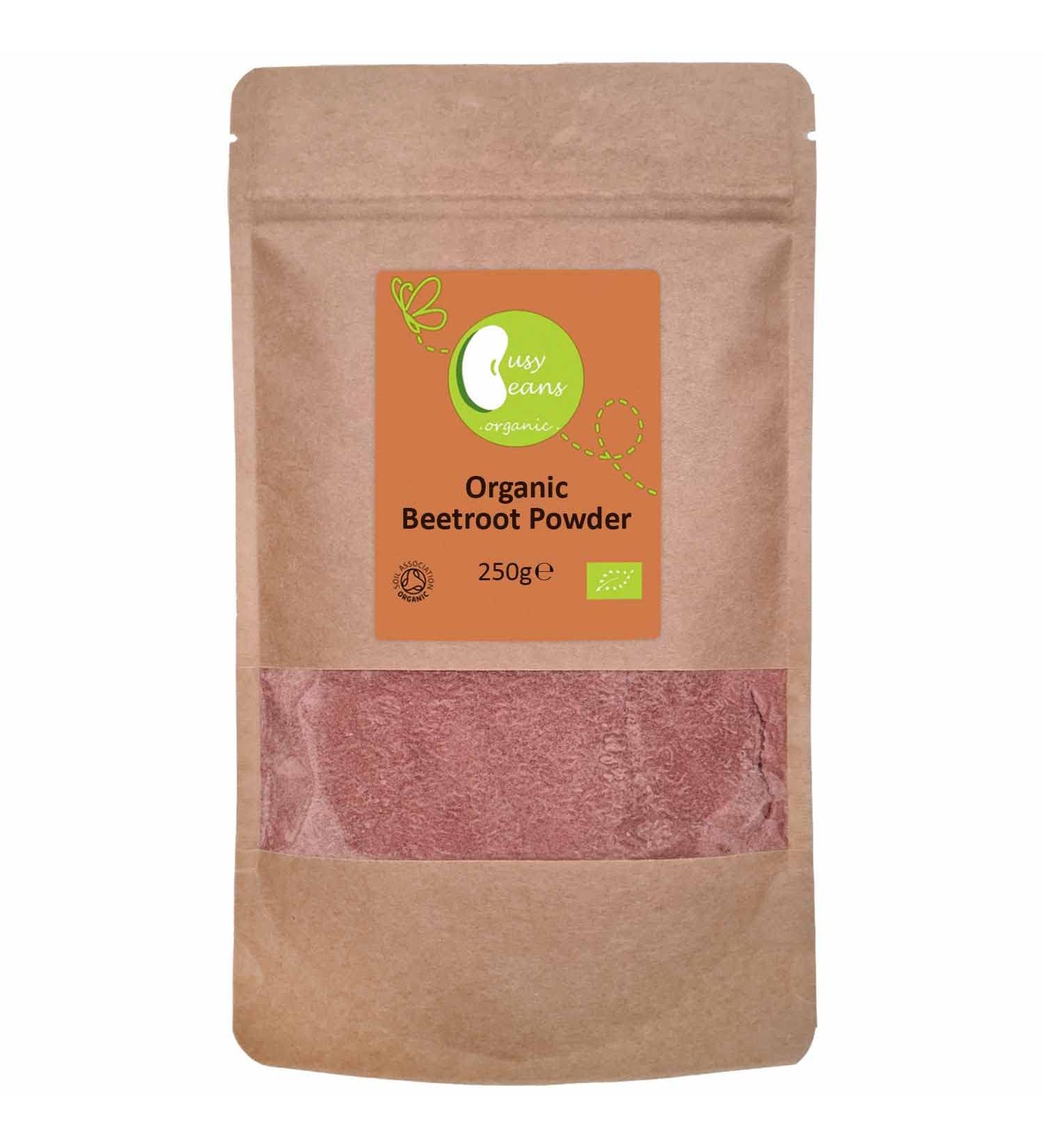 Organic Beetroot Powder - Certified Organic - by Busy Beans Organic (250g) - Buy Online on GoSupps.com