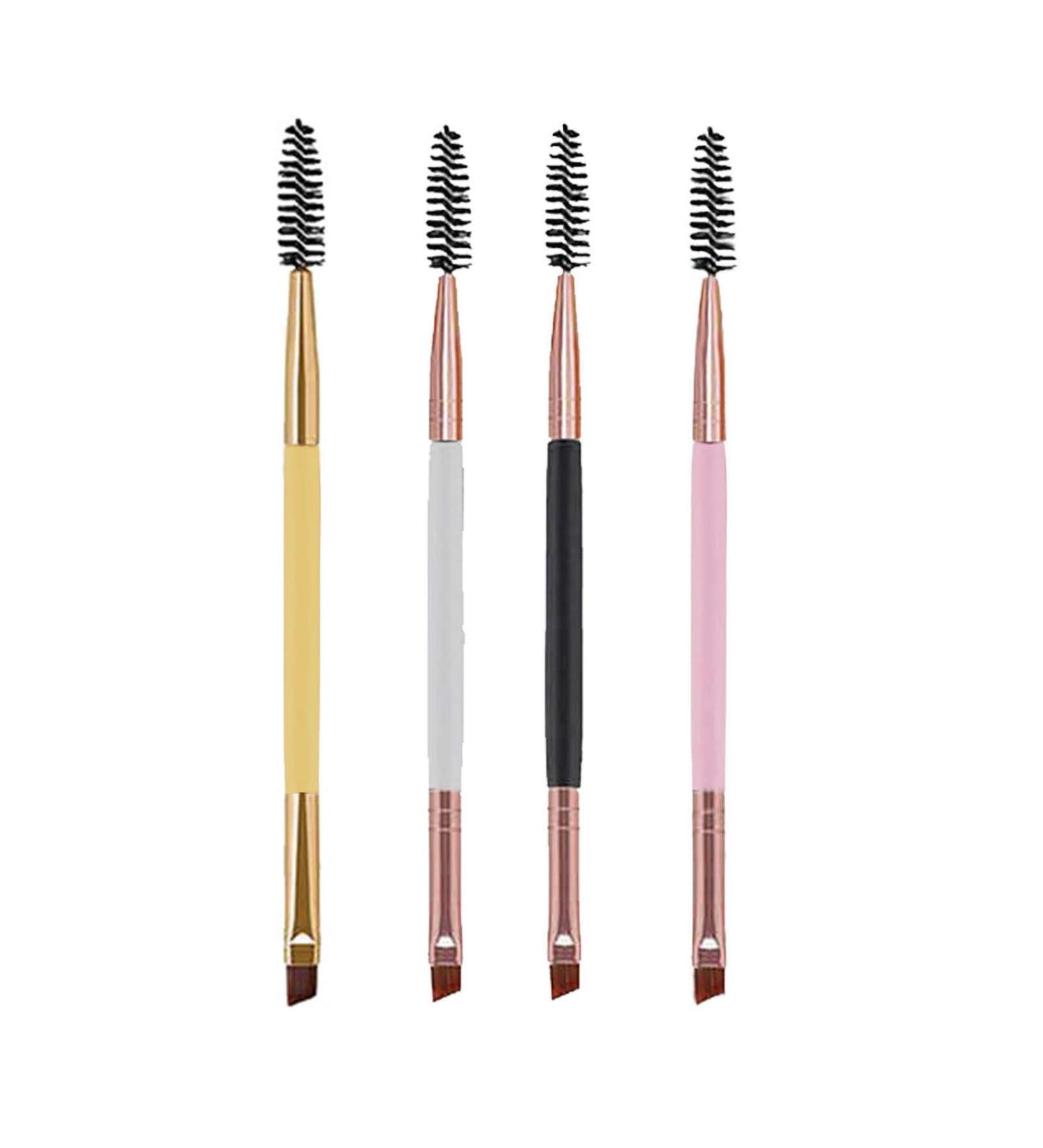 Eyebrow Brush Angled Eyebrow Brush and Spoolie Brush Multifunction Makeup Tools Double Brush Mascara Brush and Eyebrow Comb 4 Pieces (Mixed Colour) - Buy Online on GoSupps.com