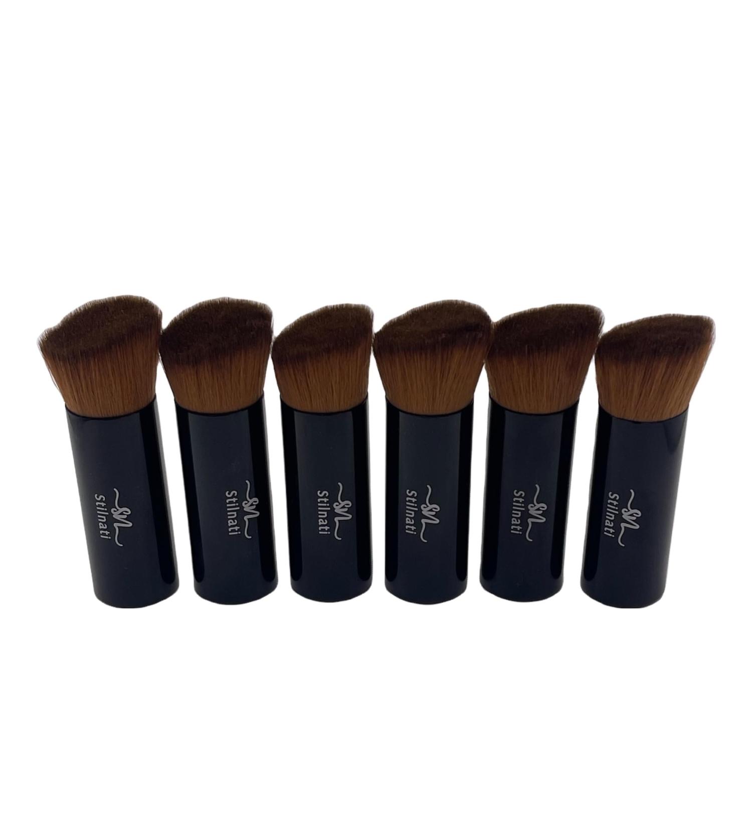 Travel Makeup Brush Set - 6 Mini Cosmetic Tools for Liquid Powder & Blush | Portable On-the-Go Face Brushes - Buy Online on GoSupps.com