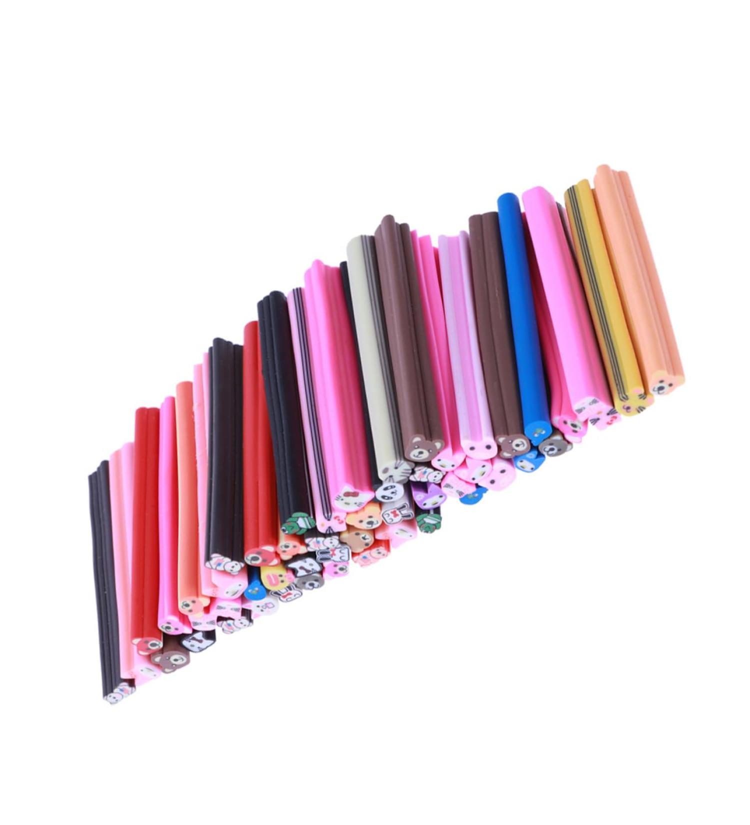 Housoutil 50pcs Scrapbooks DIY Nail Art Nail Art Stickers Material Cane DIY Manicure Supplies Scrapbook Book Fingertip Nail Rings Sticks Scatchbook Self Made 3D Cell Phone Polymer medium As Shown - Buy Online on GoSupps.com