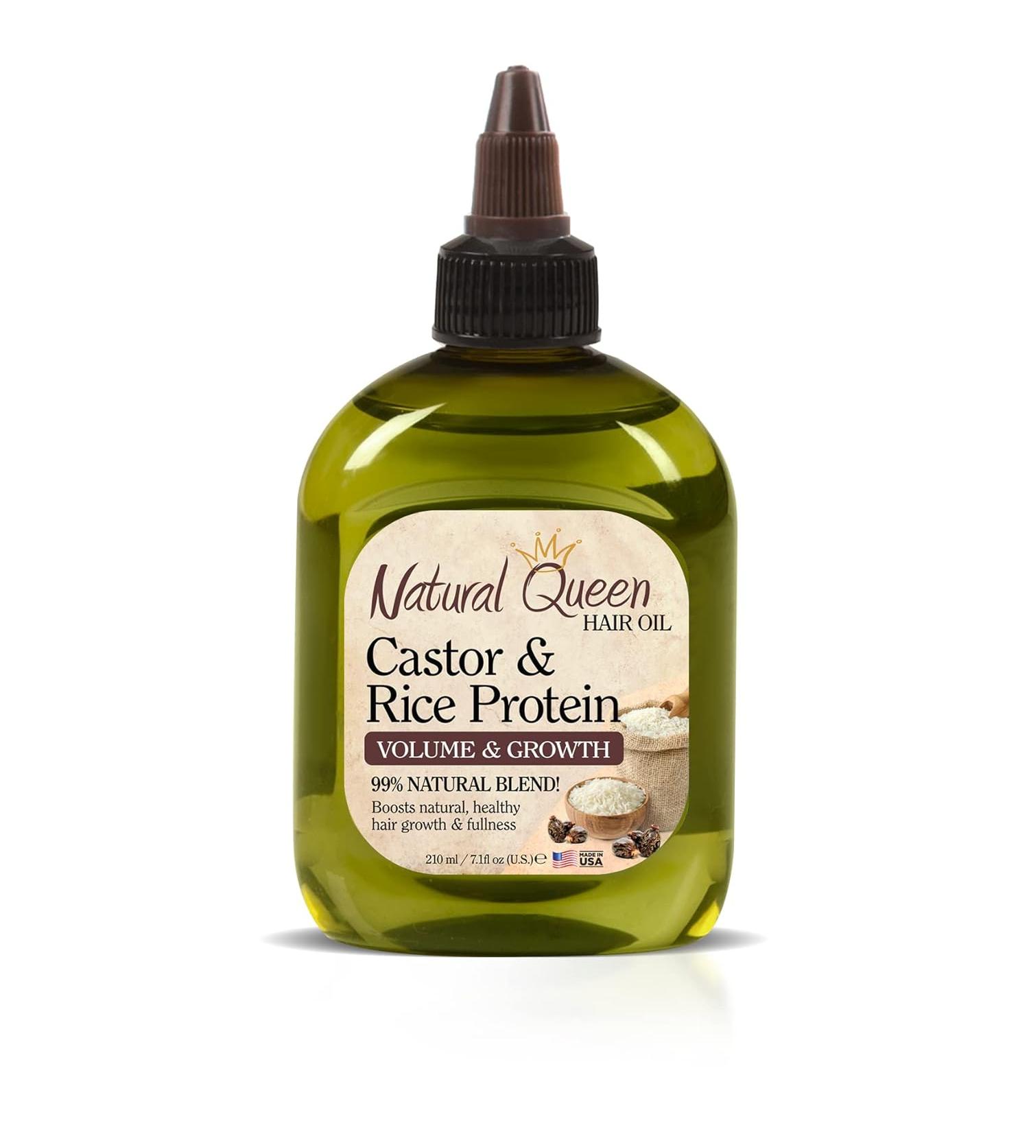 Natural Queen Castor Rice Protein Hair Oil - Natural - 7.1 Fl Oz. - Buy Online on GoSupps.com