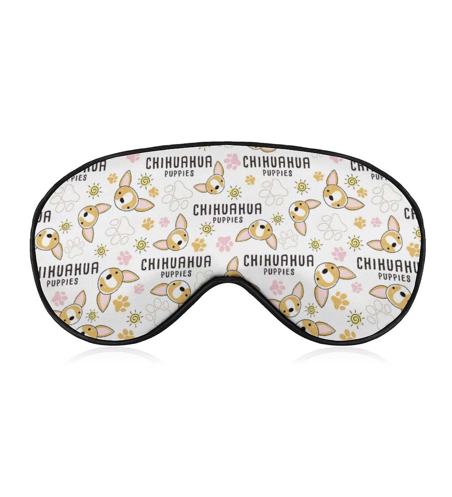 Chihuahua Dog Breed Sleep Mask - Adjustable Women's Eye Shades with Elastic Strap | Perfect Gift for Dog Lovers - Buy Online on GoSupps.com
