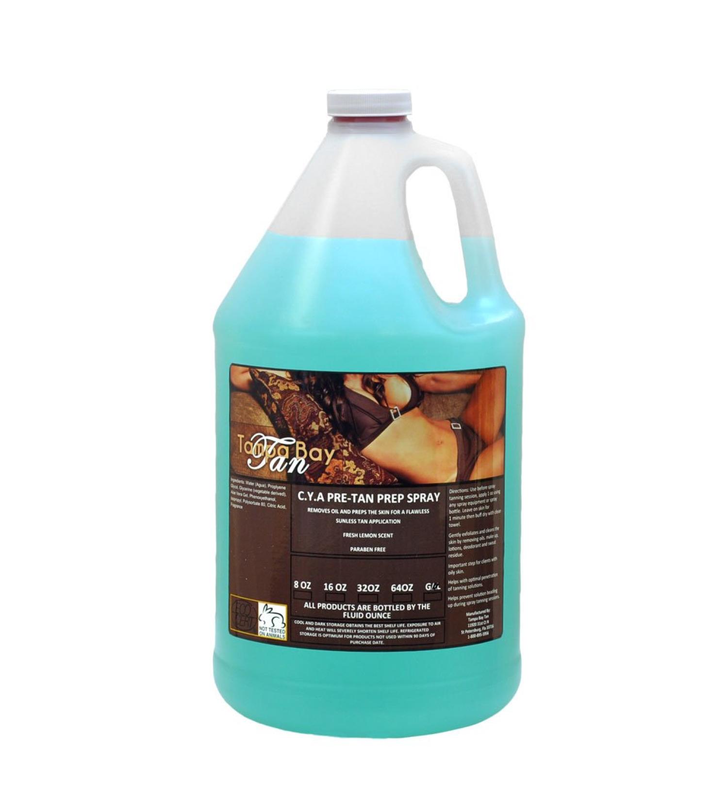 CYA Pre Tan Sunless Airbrush Spray Tanning Prep Spray Gallon (ships in four 32 oz bottles)