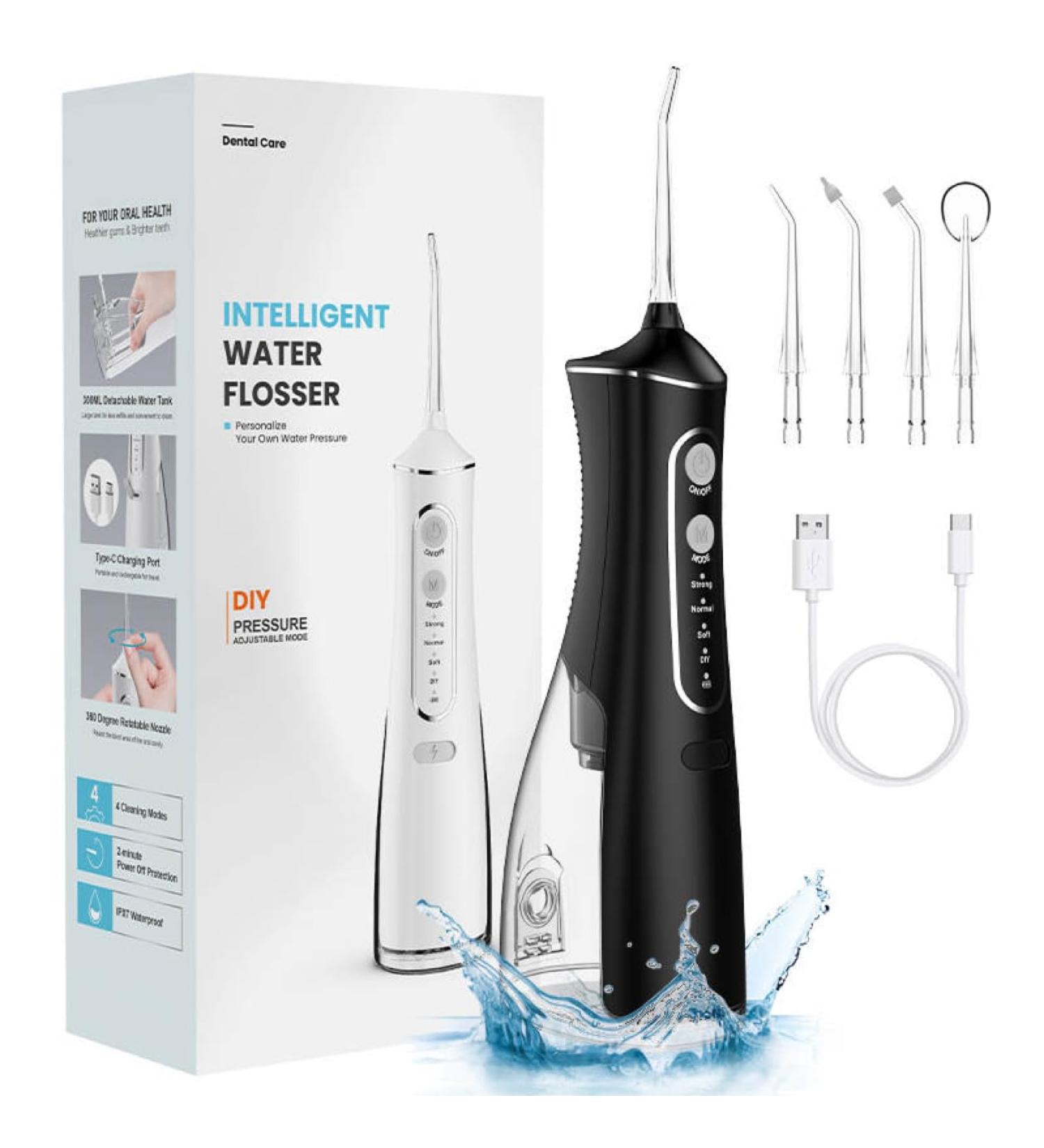 Buy Black Water Flosser & Oral Irrigator | Deep Cleaning Oral Care System - International Shipping - Buy Online on GoSupps.com