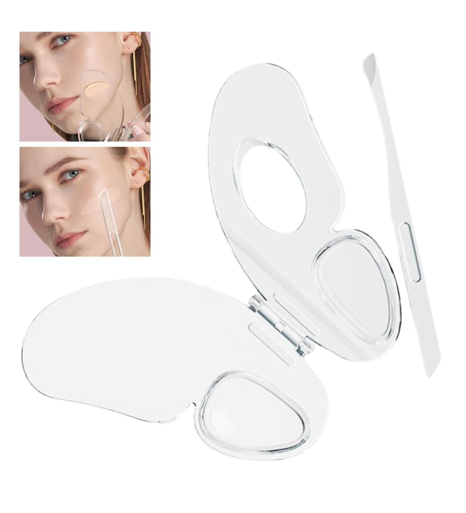  Xinhuju Makeup mixing palette Acrylic cosmetic palette tray for mixing | Foundation mixing palette cosmetic palette for mixing pigments and foundation - Buy Online on GoSupps.com