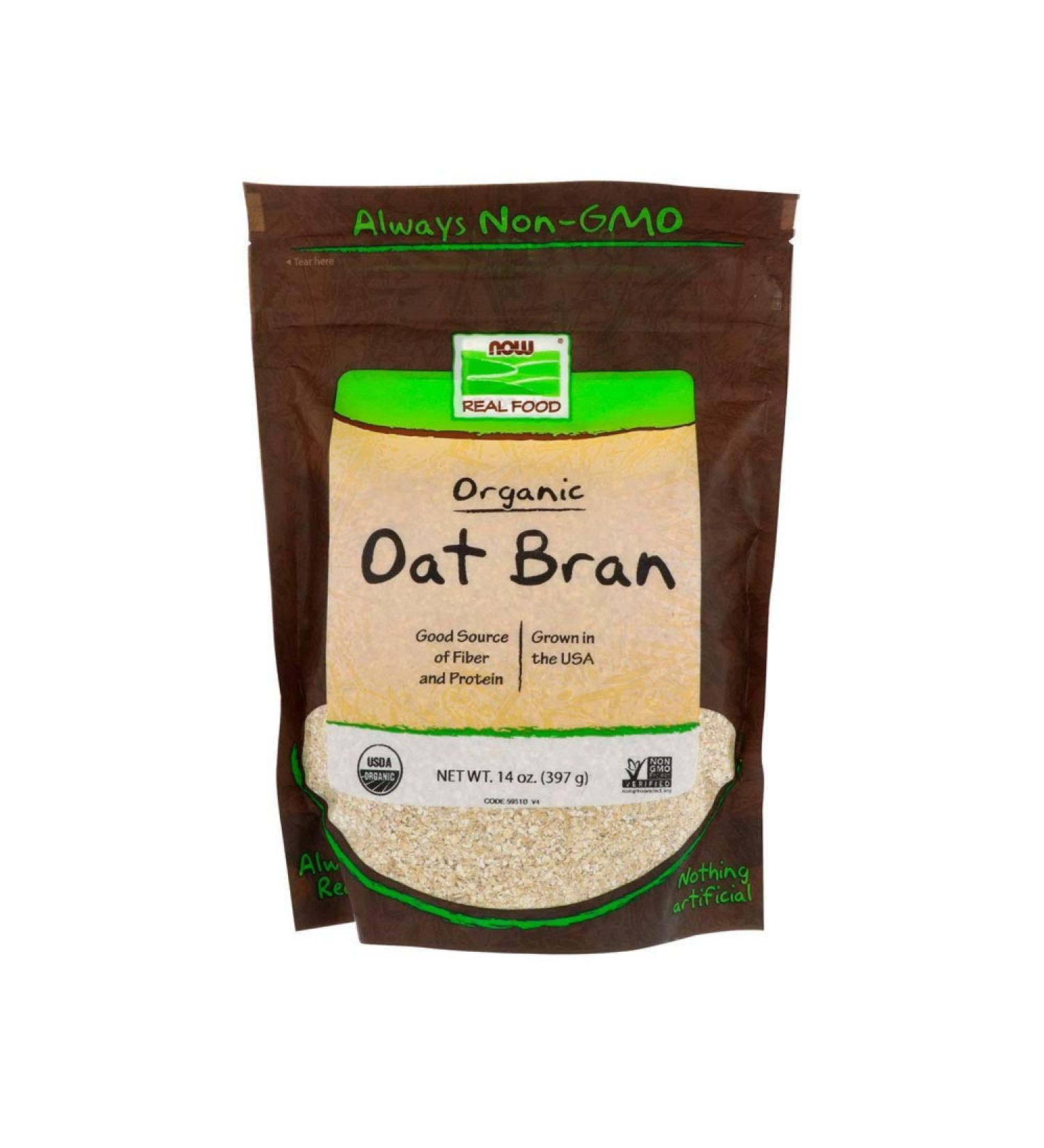 NOW Foods Natural Oat Bran - 14 oz | High-Quality Fiber-Rich Superfood - Buy Online on GoSupps.com