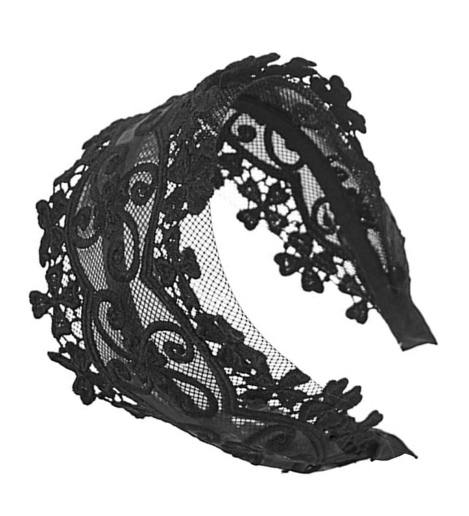 Beavorty boho head kerchief headbands lace black glitter headband fabric black lace headbands lace headbands for women headband with pearls lace headdress the fabric girl cloth Miss - Buy Online on GoSupps.com