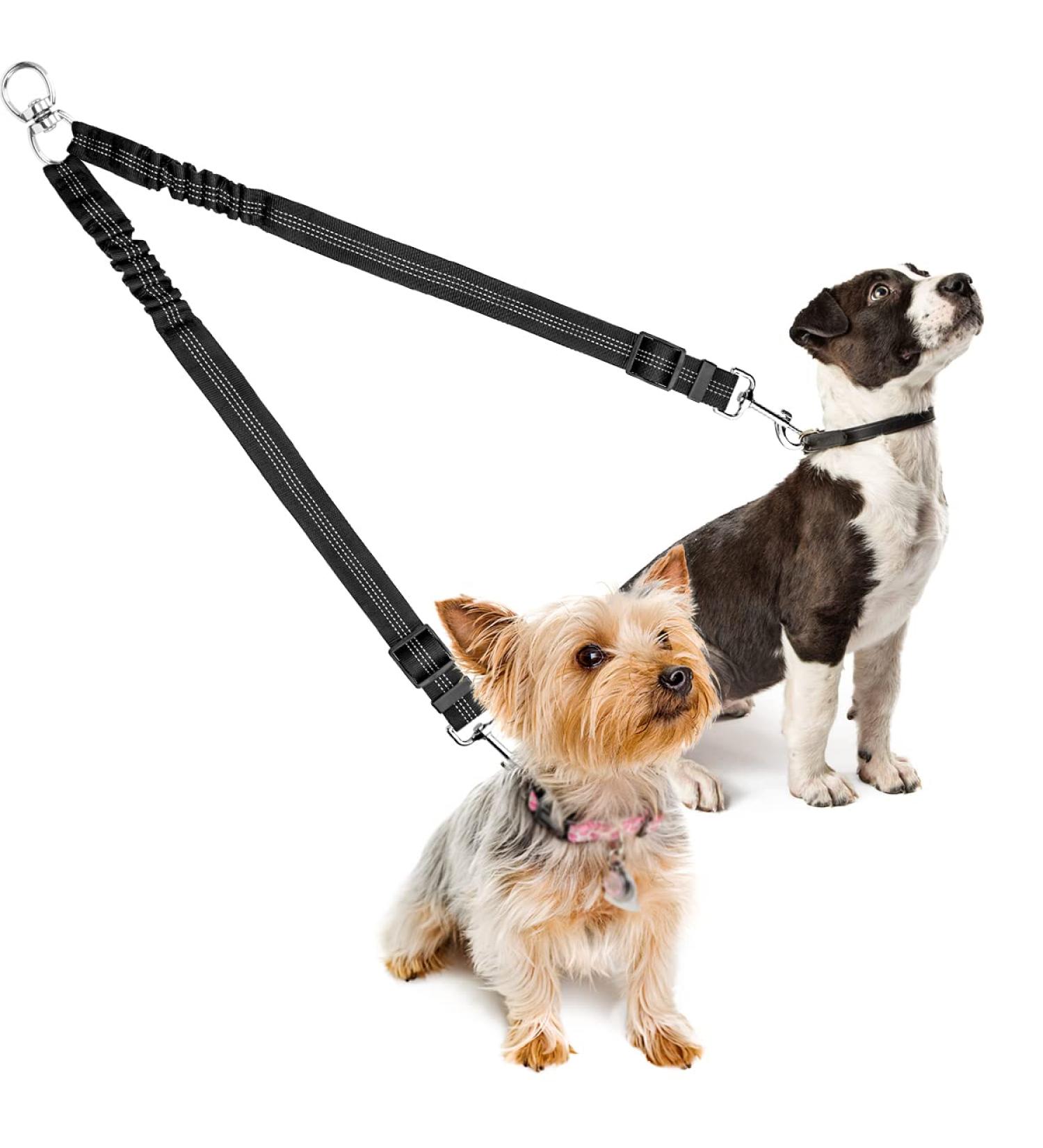 360 Rotatable Double Dog Leash for Two Dogs | Adjustable Reflective Leash for Small Medium & Large Dogs | Perfect for Walking Training & Jogging - Buy Online on GoSupps.com