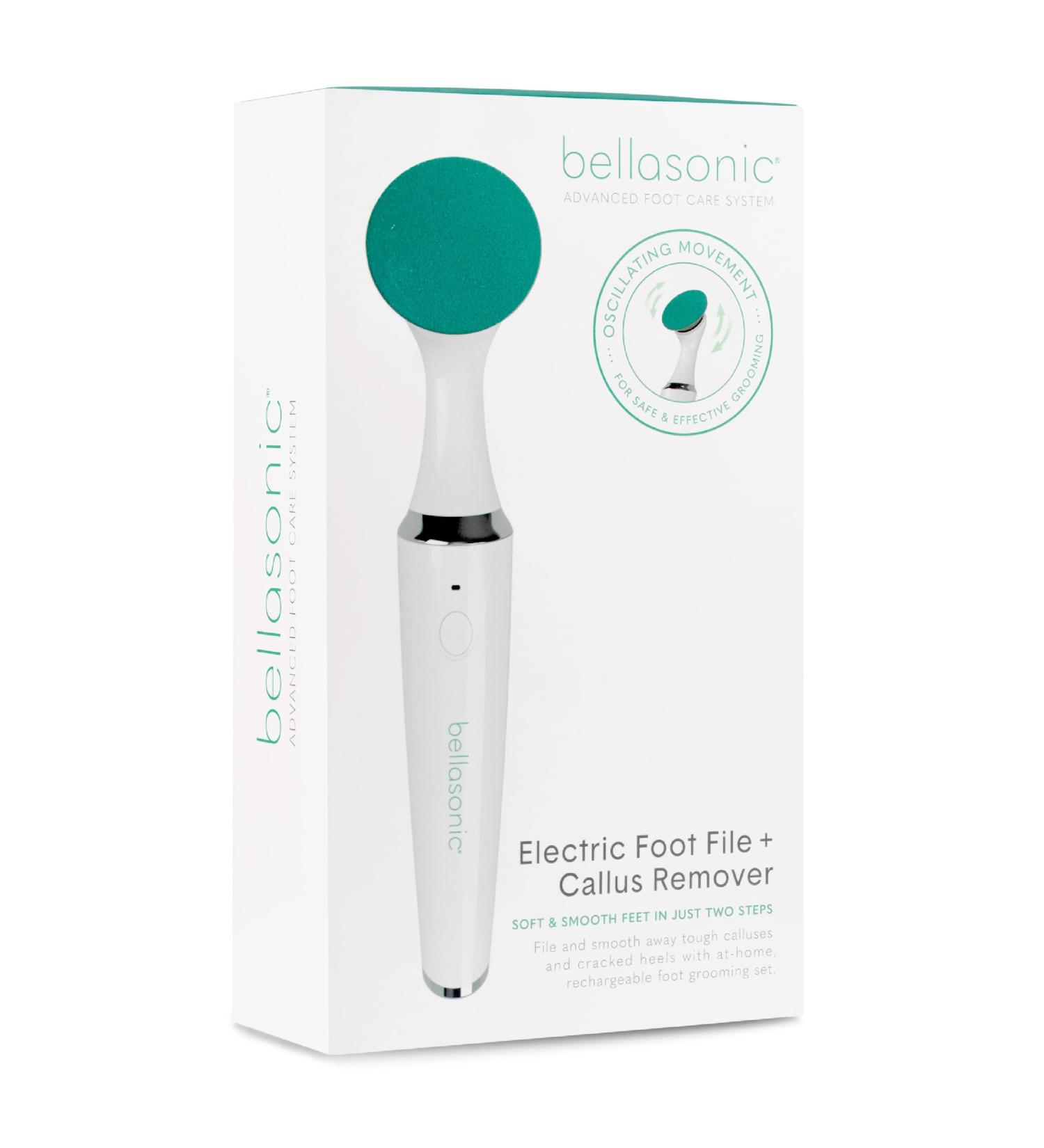 Bellasonic Electric Foot File + Callus Remover | Salon Quality Pedicure at Home | Rechargeable & Portable | Smooth Dry, Hardened Skin on Heels & Toes - Buy Online on GoSupps.com