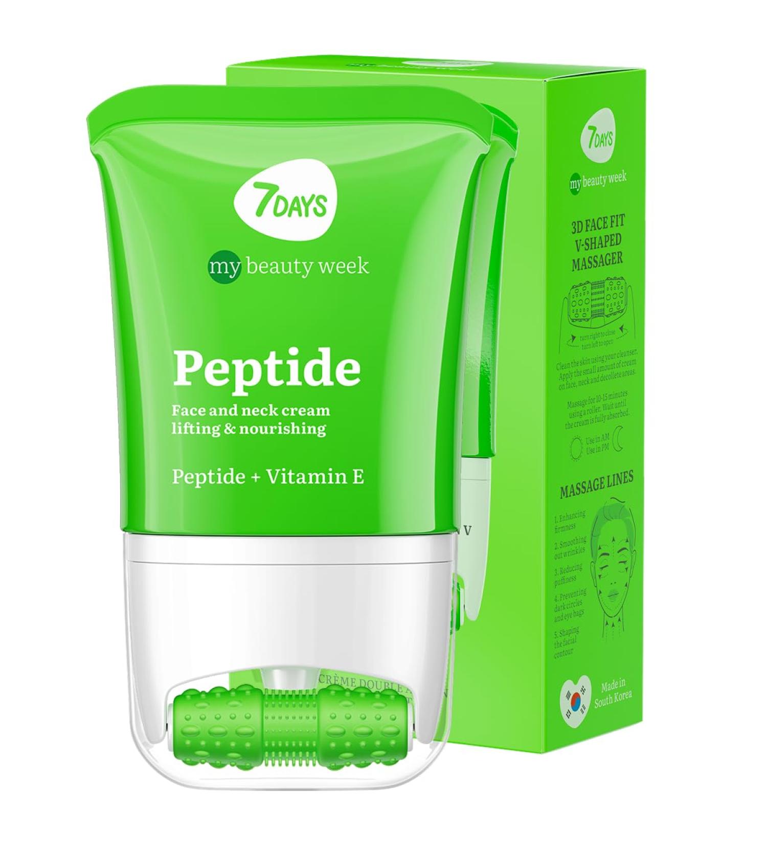  7Days 7Days Moisturizing Face Cream with Peptides - Skincare Korean - Firming Cream for Face and Neck - Roller Anti Swelling for Skin 80 ml - Buy Online on GoSupps.com