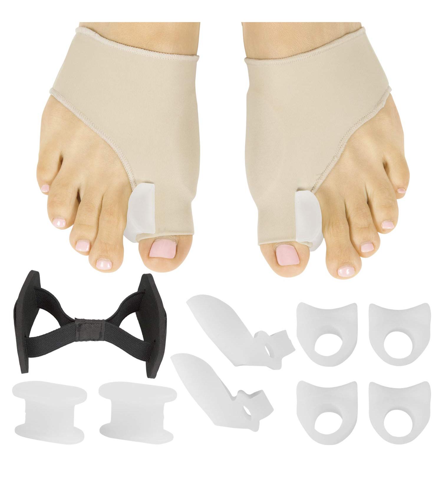 ViveSole Bunion Corrector for Women - Relief Kit (11 Pcs) - Hammer Toe & Foot Pain Protector Sleeve - Orthopedic Spacer Brace Guard - Hallux Valgus Splint Joint Straightener & Separator Treatment - Buy Online on GoSupps.com