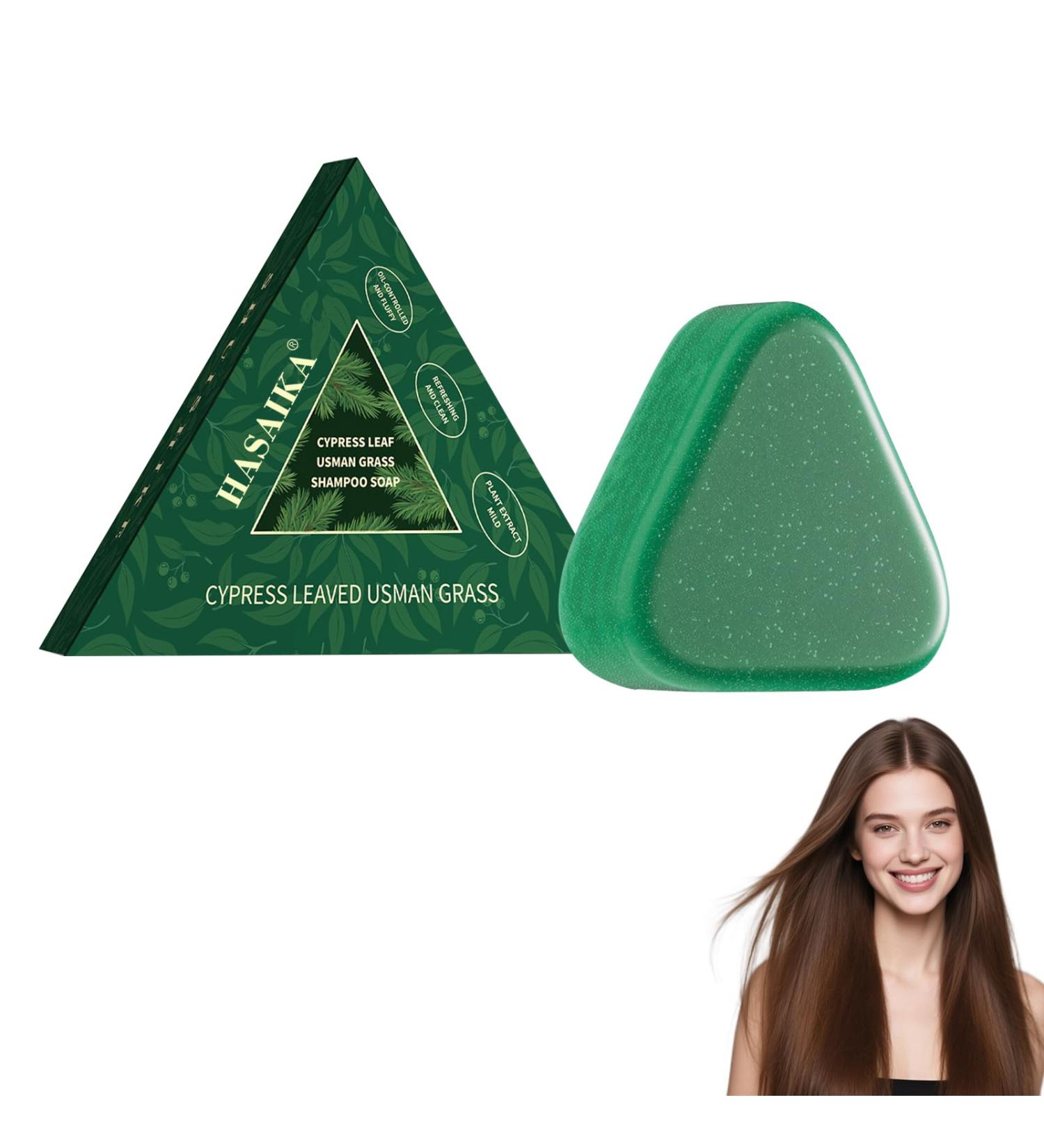  HASAIKA Triangle Shampoo Bar Solid Vegetable Shampoo gently cleanses and softens hair lathers lightly gives off a pleasant scent - Buy Online on GoSupps.com