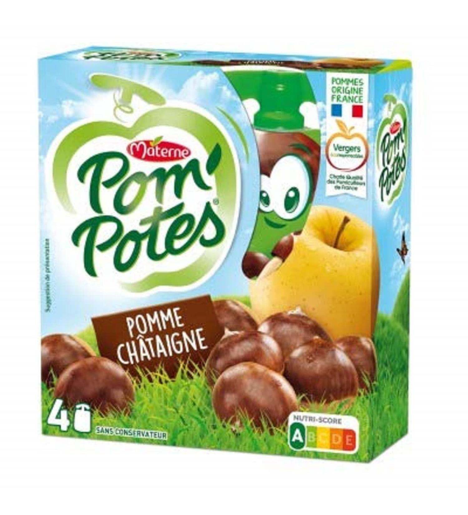 Materne Apple and chestnut compote - 4 90g pouches