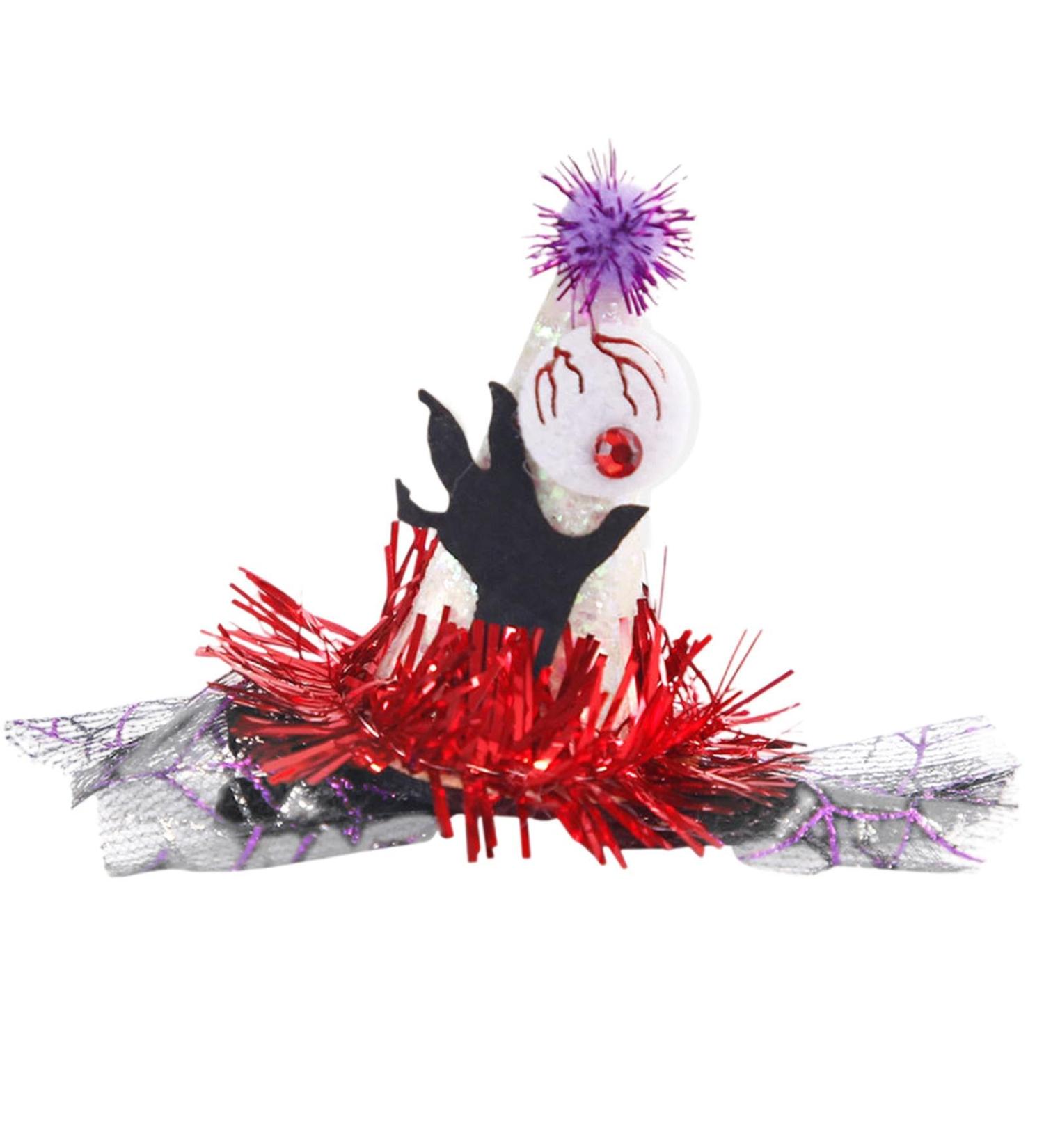 Halloween Hair Clips | Cute Glittery Animal Gauze Barrettes - Holiday Horror Duckbill Clip Decor Non Slip Pumpkin Ghost Hairpin for Halloween Costume - Buy Online on GoSupps.com