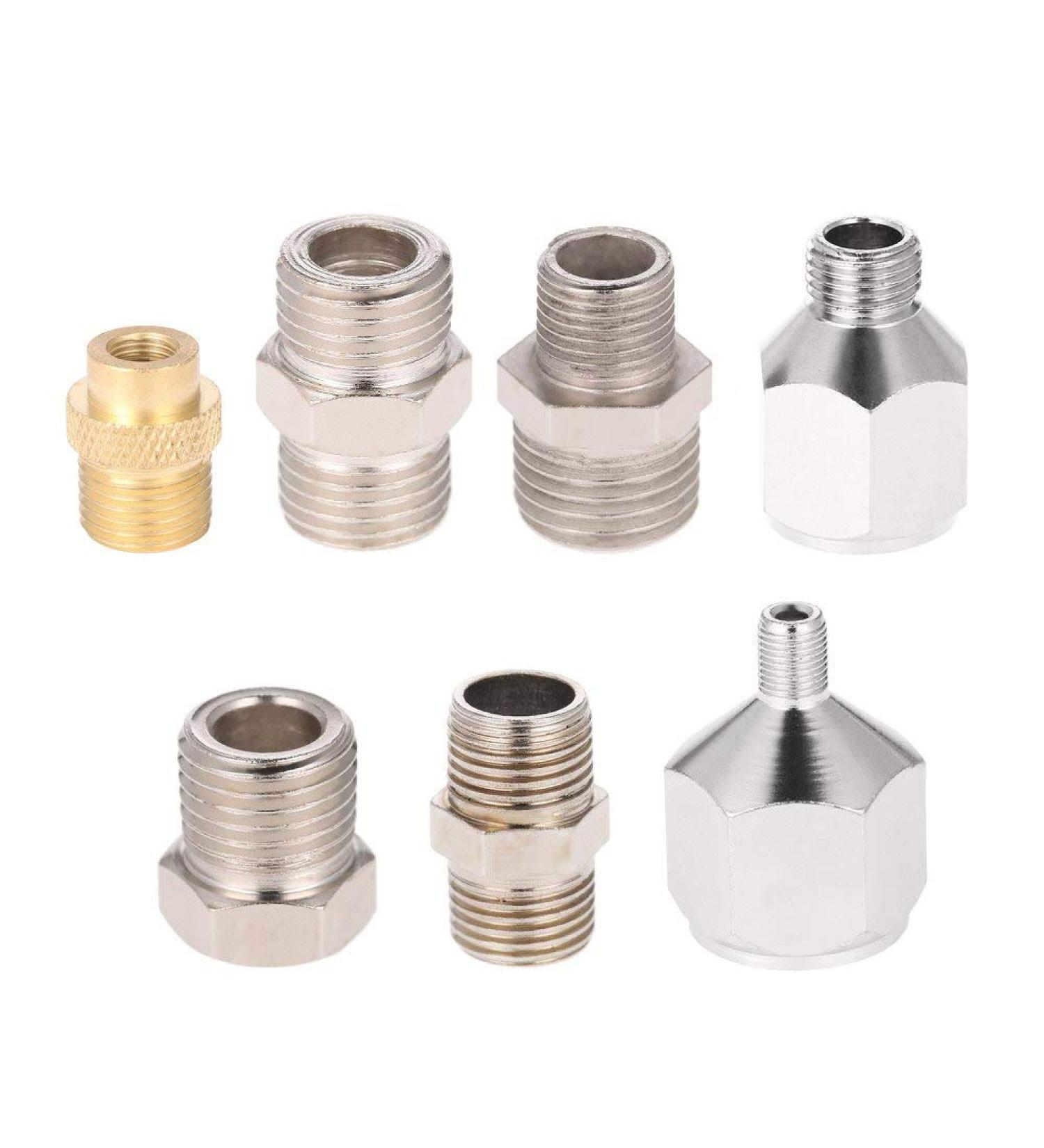 7pcs Professional Airbrush Adaptor Kit for Air Compressor & Hose - Buy Online on GoSupps.com