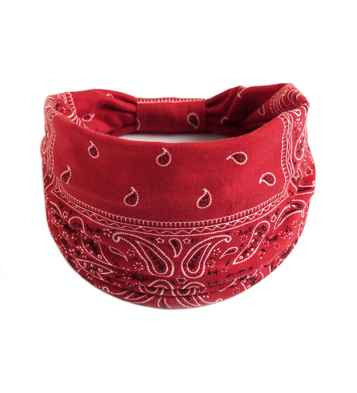 scicent Bandana Printed Headbands for Women Red Boho Hair Scarfs Soft Elastic Hair Bands Yoga Running Hair Wrap No Slip Head Band Fashion Hair Accessories for Girls 30 - Buy Online on GoSupps.com