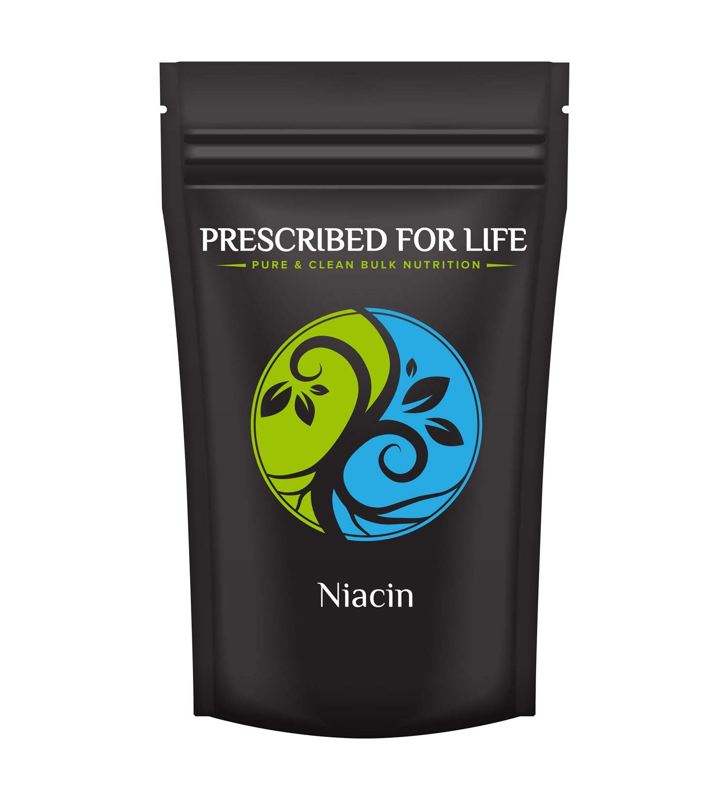 Prescribed For Life Niacin Powder | Vitamin B3 for Skin Health and Digestive Support | Vegan Gluten Free Non GMO | Nicotinic Acid Powder (4 oz / 113 g) - Buy Online on GoSupps.com