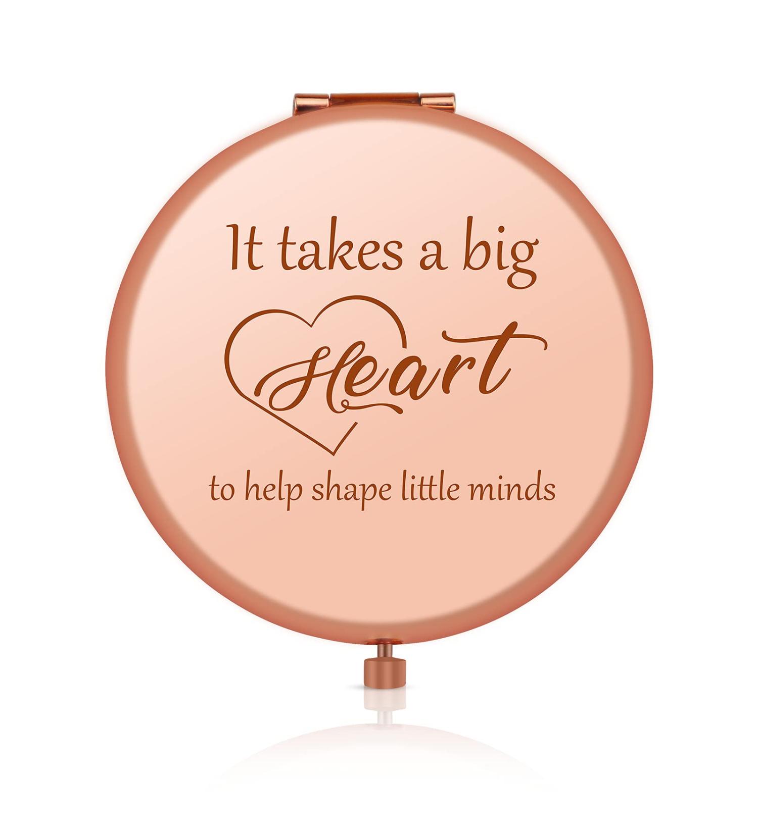 Teacher Appreciation Gifts - Compact Pocket Makeup Mirror for Women | Thank You Gift for Teacher | Back to School & Retirement Gift - Buy Online on GoSupps.com
