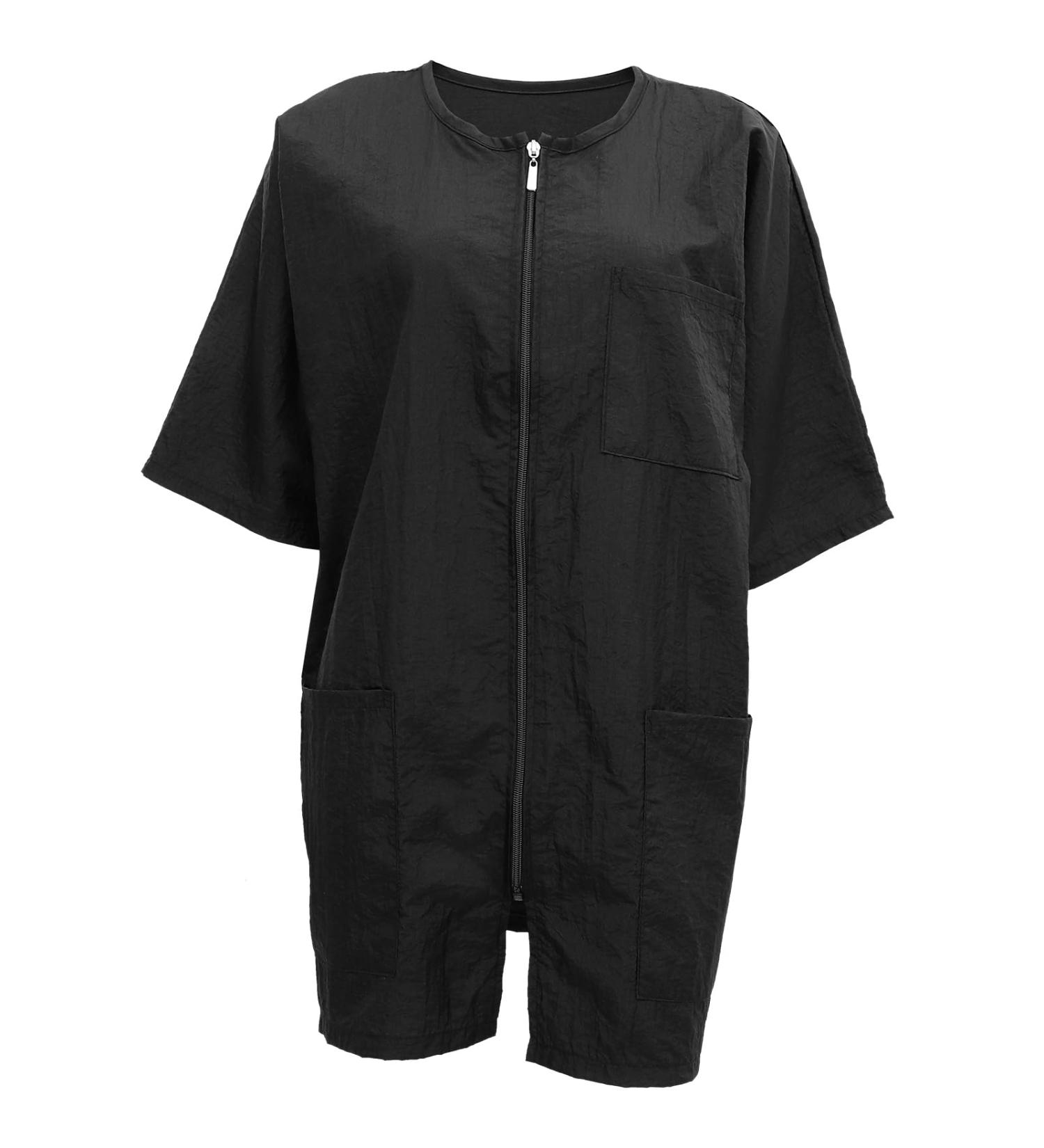 Buy Lurrose Short Sleeve Waterproof Salon Smocks & Hairdressing Capes - Black Nylon Cape for Barbers & Makeup Artists - Buy Online on GoSupps.com