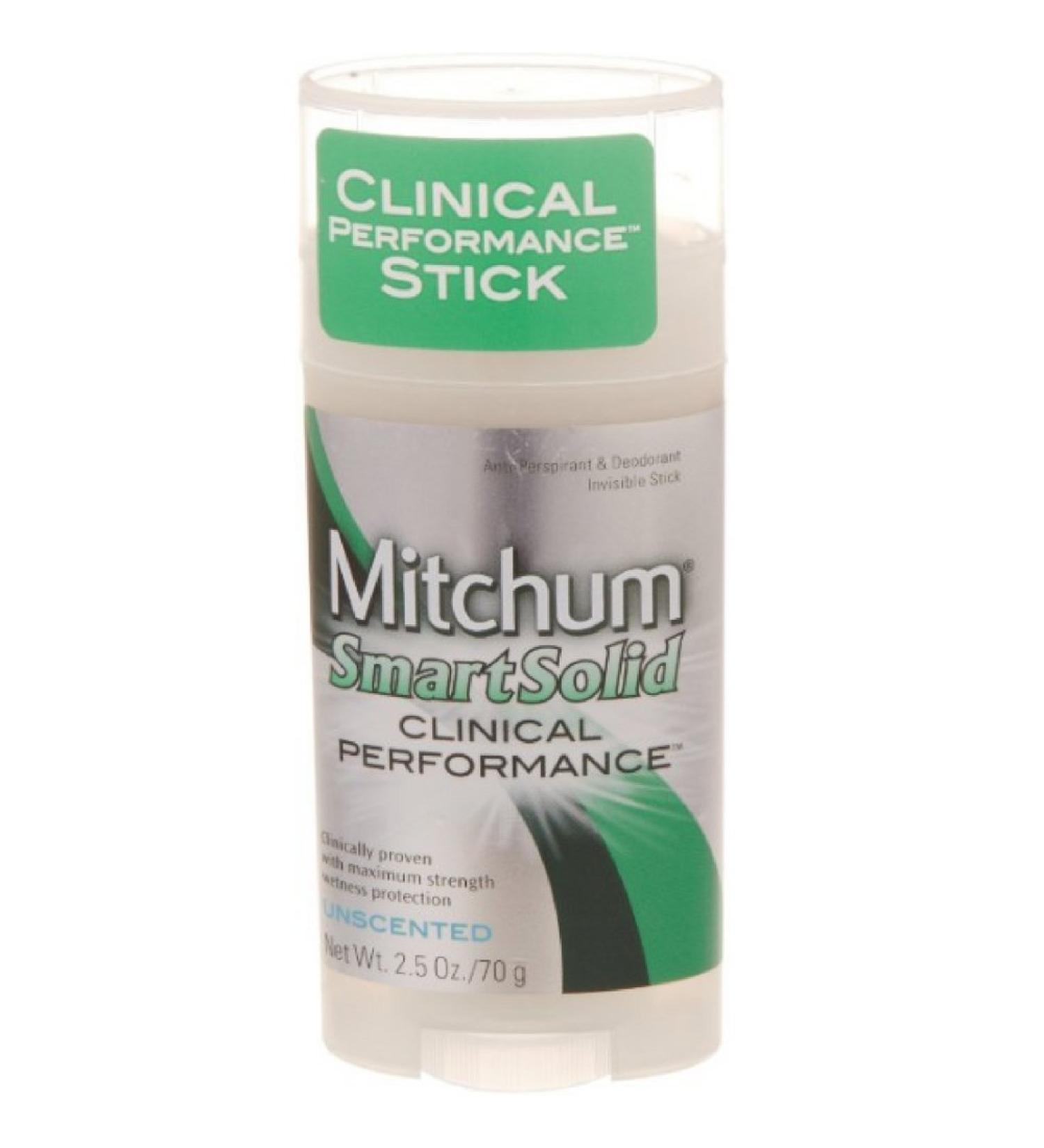 Mitchum Smart Solid Anti-Perspirant Deodorant Unscented 2.50 oz ( Pack of 3)
