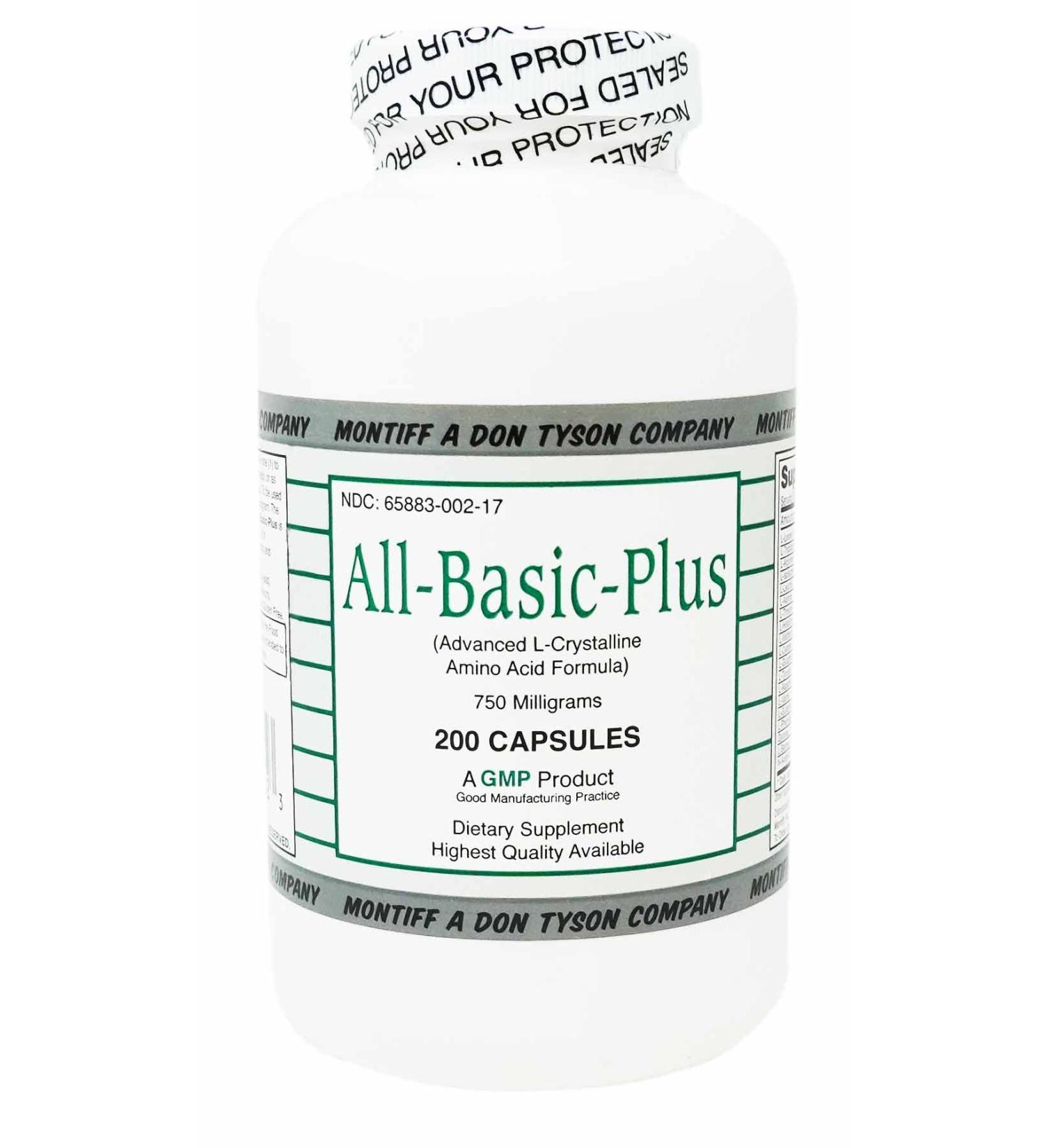 Montiff All Basic Plus Advanced Amino Acid Formula 200 Capsules - Buy Online on GoSupps.com