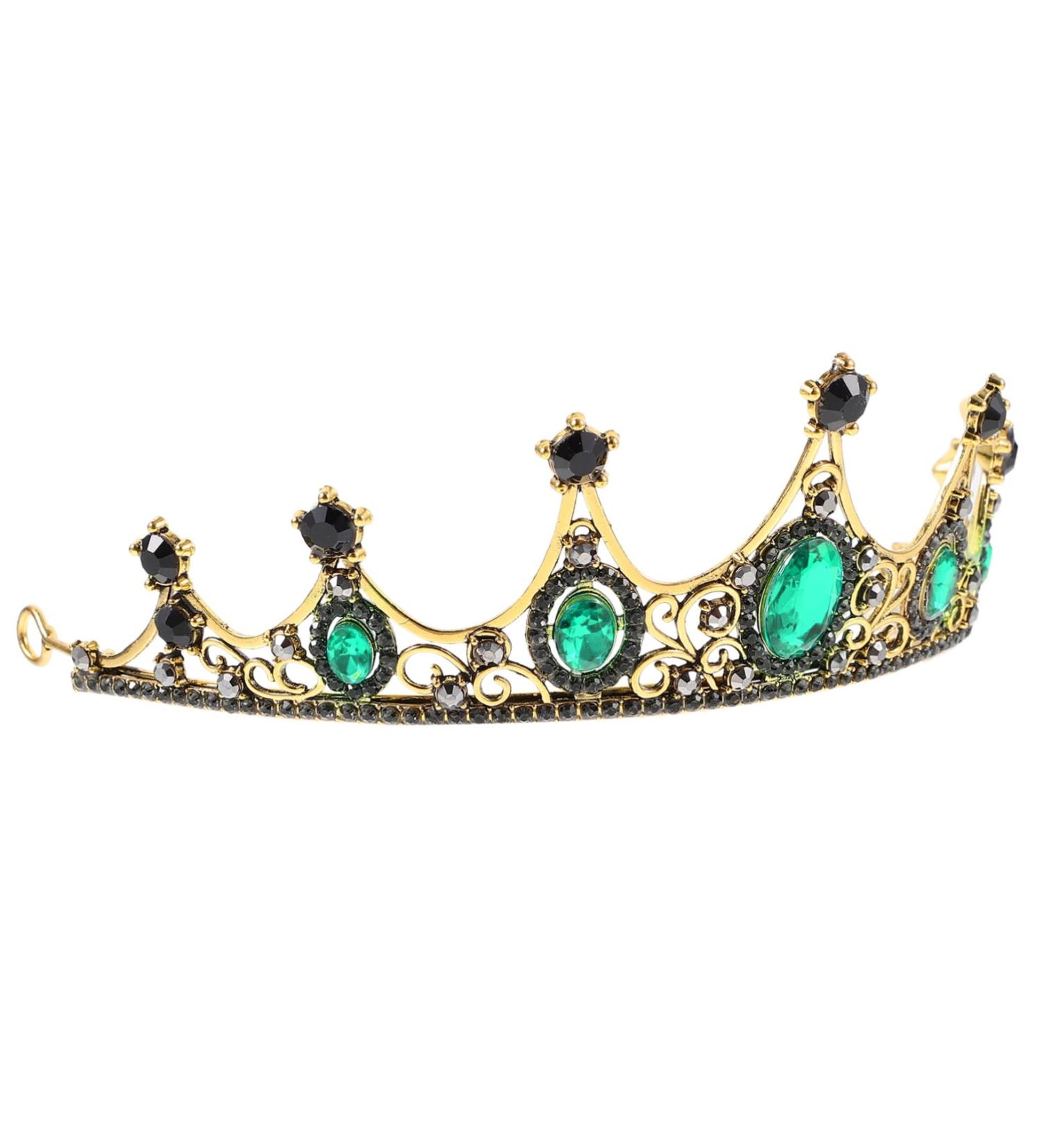 MAGICLULU Bridal Crown Baroque Rhinestone Crown Birthday Party Performance Decoration Cake Crown (red Diamond on Silver Base) Crowns for Women Halloween Alloy Bride Wedding Dress Headband 15x9.3cm Green - Buy Online on GoSupps.com